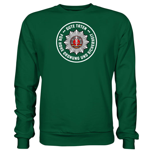 DDR Ostalgie Pullover Unisex • ABZEICHEN VOLKSPOLIZEI FÜR JUNGE PIONIERE
