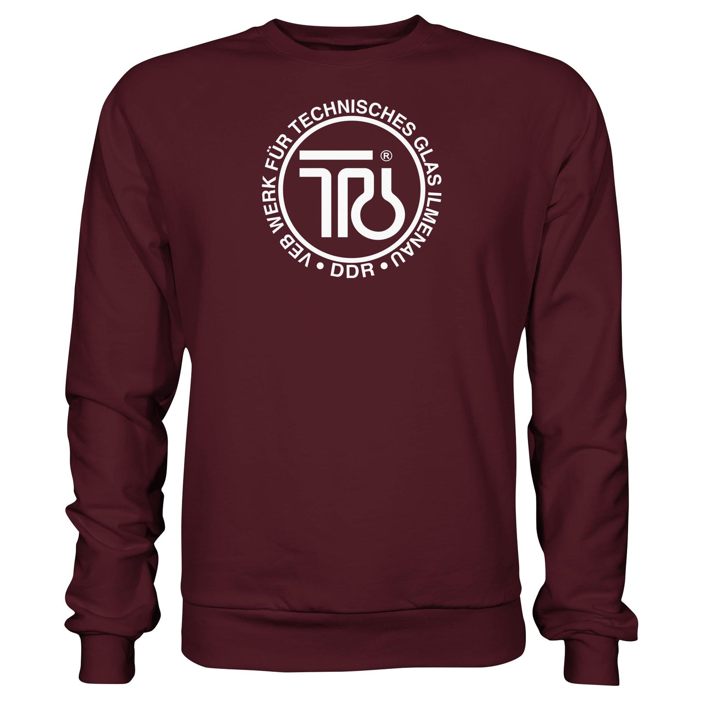 DDR Ostalgie Pullover Unisex • VEB WERK FÜR TECHNISCHES GLAS ILMENAU