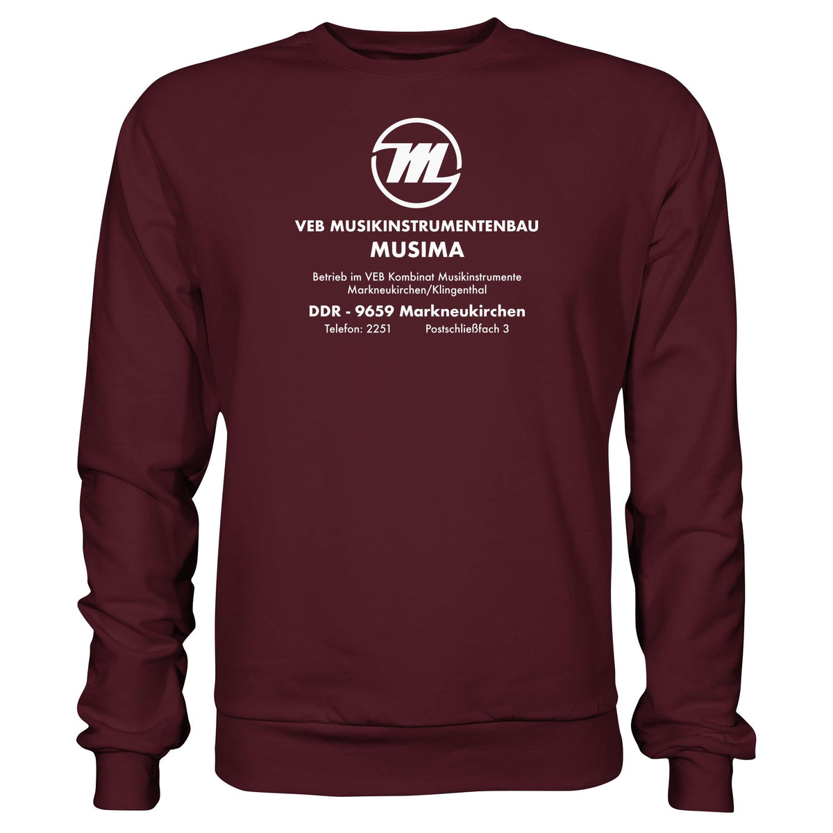 MUSIMA - VEB MUSIKINSTRUMENTENBAU KLINGENTHAL | DDR Ostalgie Pullover Unisex