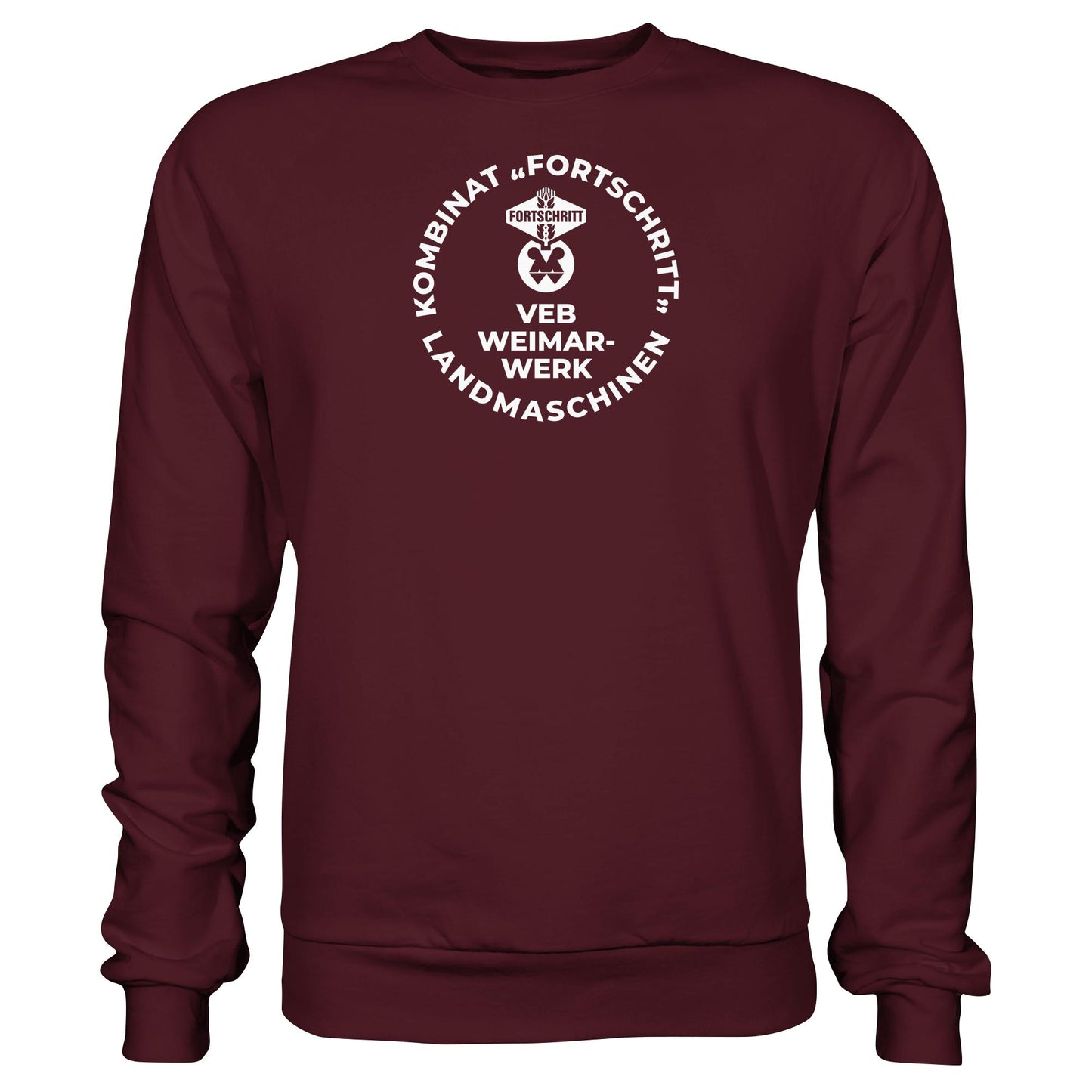 DDR Ostalgie Pullover Unisex • VEB KOMBINAT FORTSCHRITT WEIMAR LANDMASCHINEN