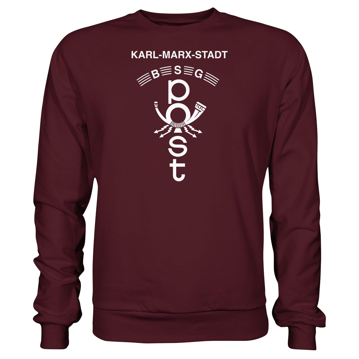 DDR Ostalgie Pullover Unisex • BSG POST KARL-MARX-STADT (ORIGINAL WIMPEL)