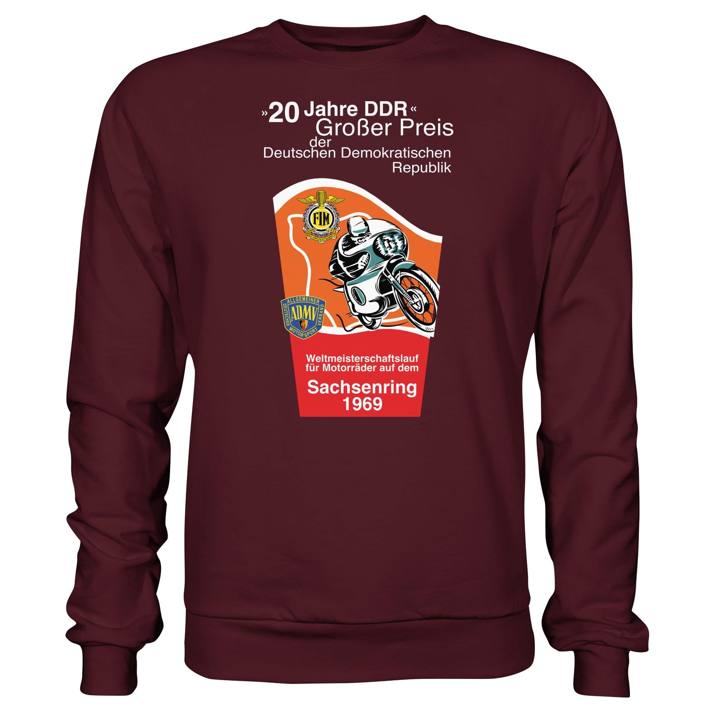 DDR Ostalgie Pullover Unisex • SACHSENRING 1969, WELTMEISTERSCHAFTSLAUF