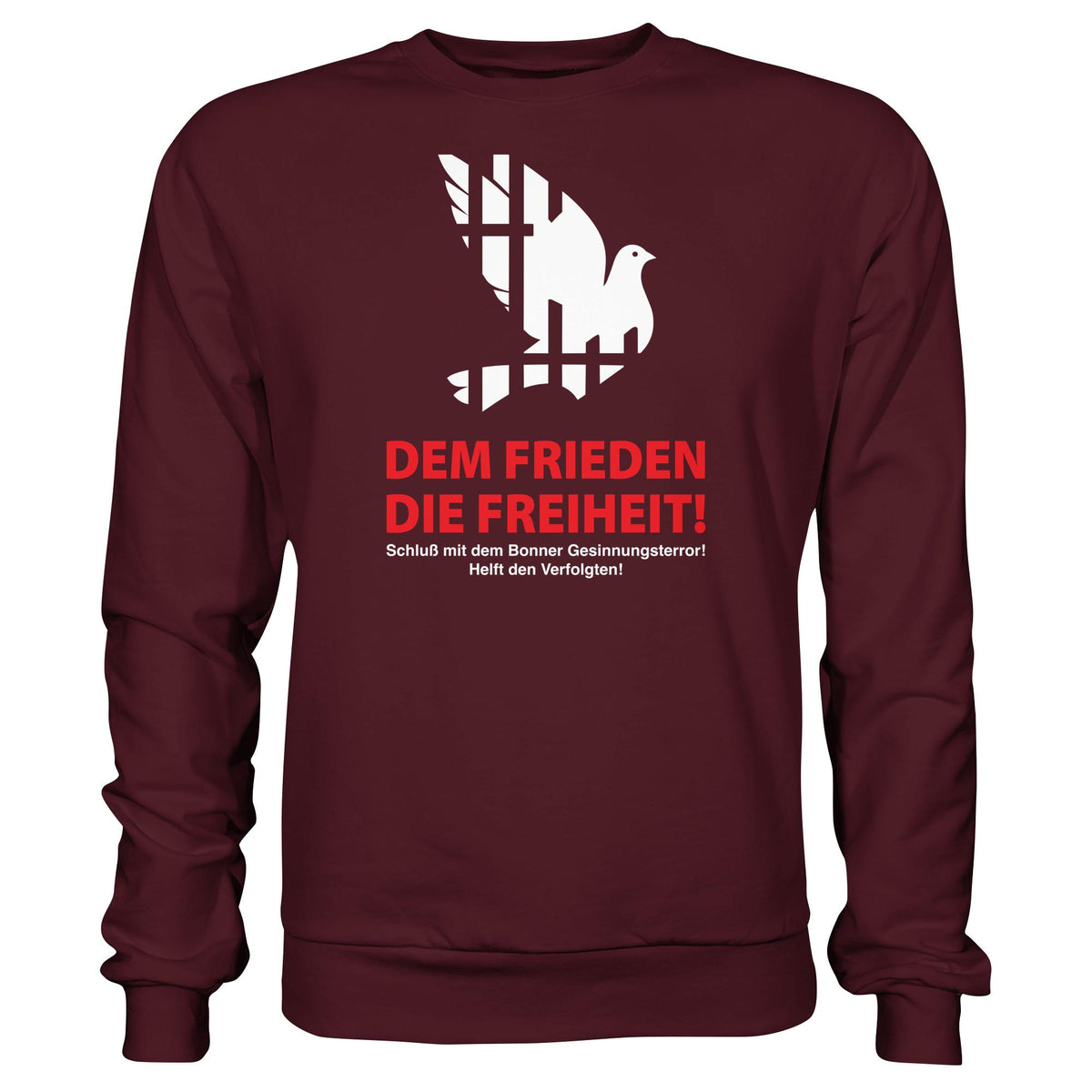 DDR Ostalgie Pullover Unisex • DEM FRIEDEN DIE FREIHEIT! (ORIGINAL-PLAKAT)