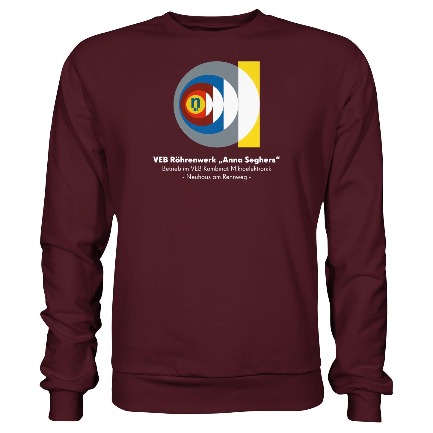 DDR Ostalgie Pullover Unisex • VEB RÖHRENWERK ANNA SEGHERS - NEUHAUS