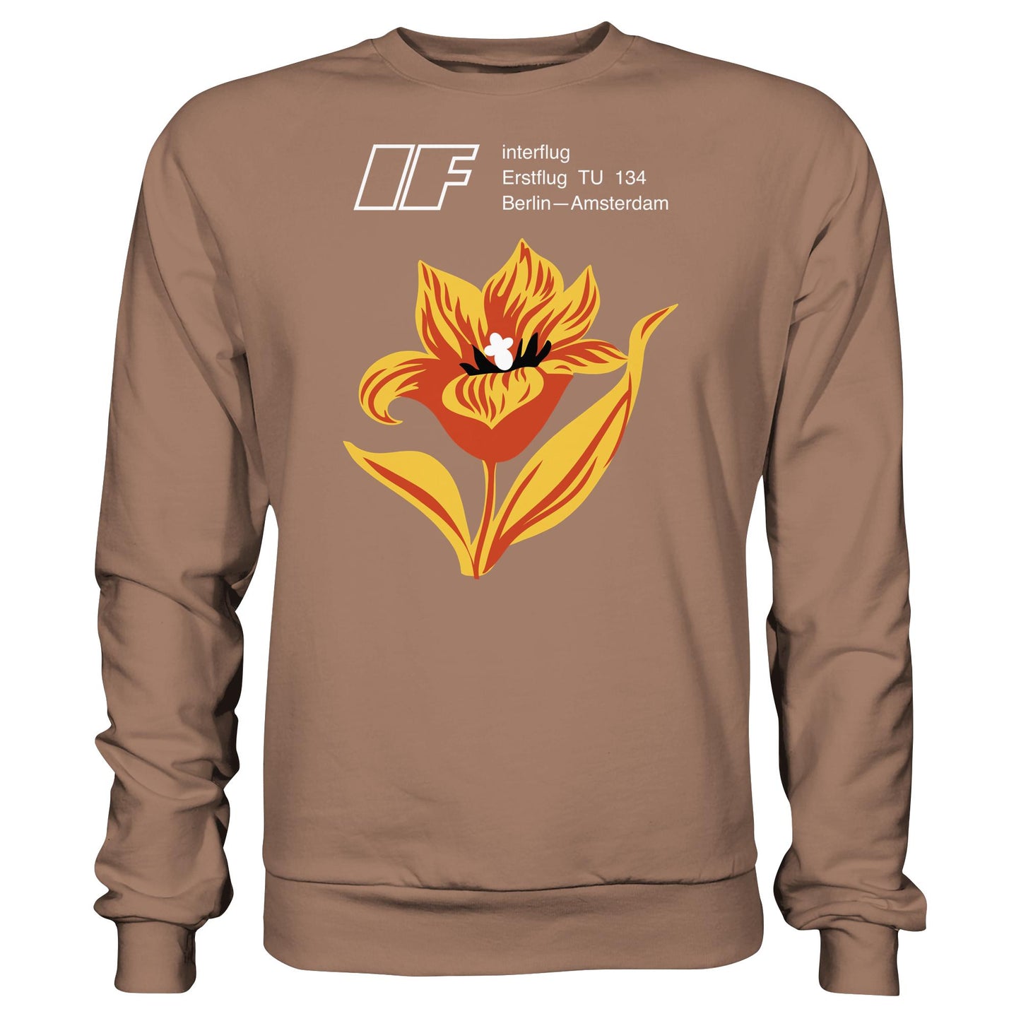 DDR Ostalgie Pullover Unisex • INTERFLUG BERLIN - AMSTERDAM (ORIGINAL SONDERSTEMPEL)