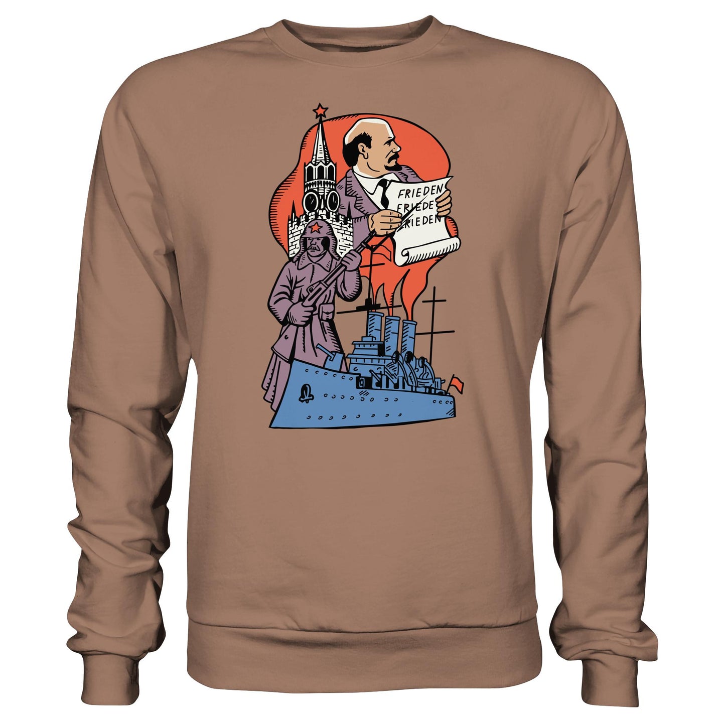 DDR Ostalgie Pullover Unisex • JAHRESTAG OKTOBERREVOLUTION 1917 (ORIGINAL POSTSTEMPEL)