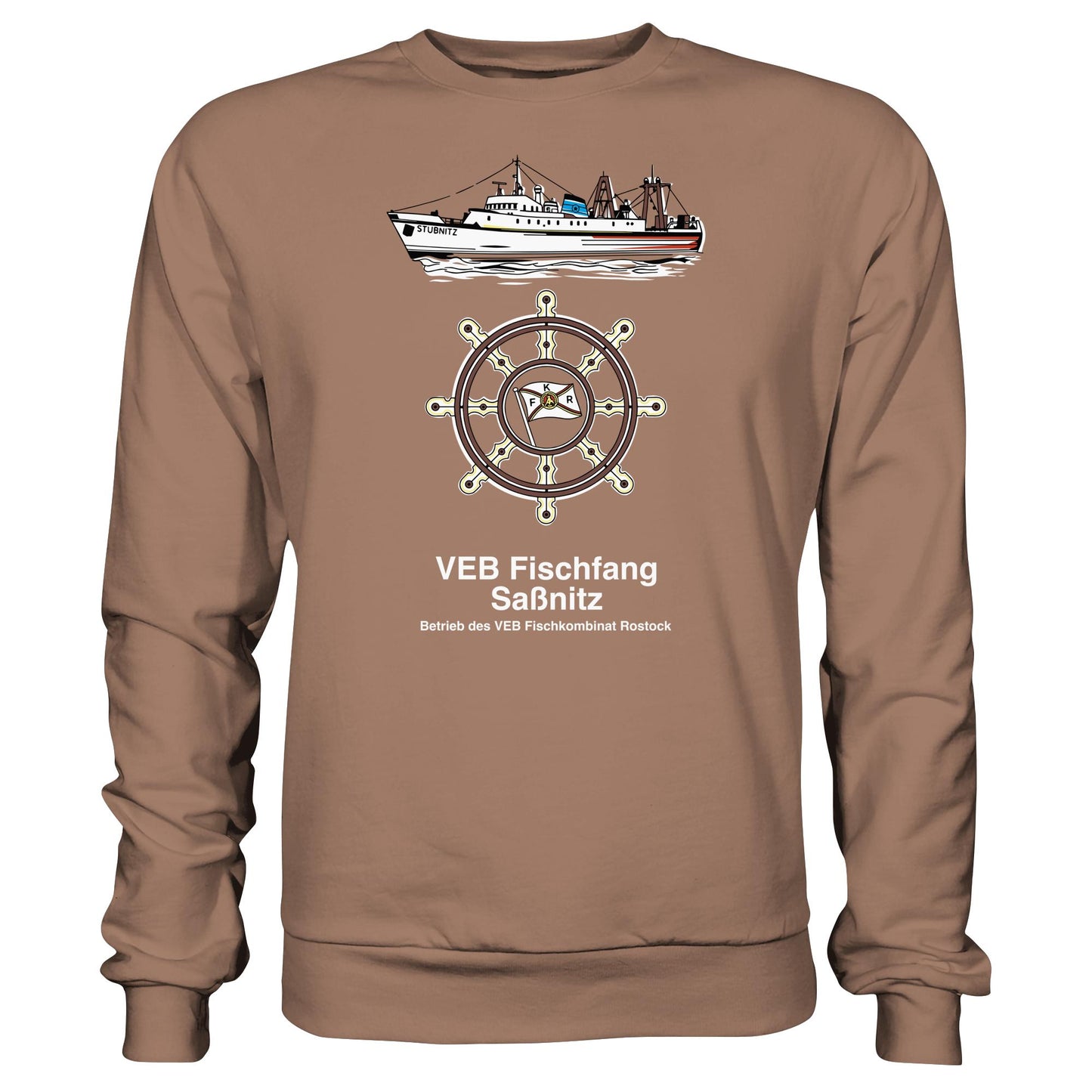 DDR Ostalgie Pullover Unisex • VEB FISCHFANG SASSNITZ