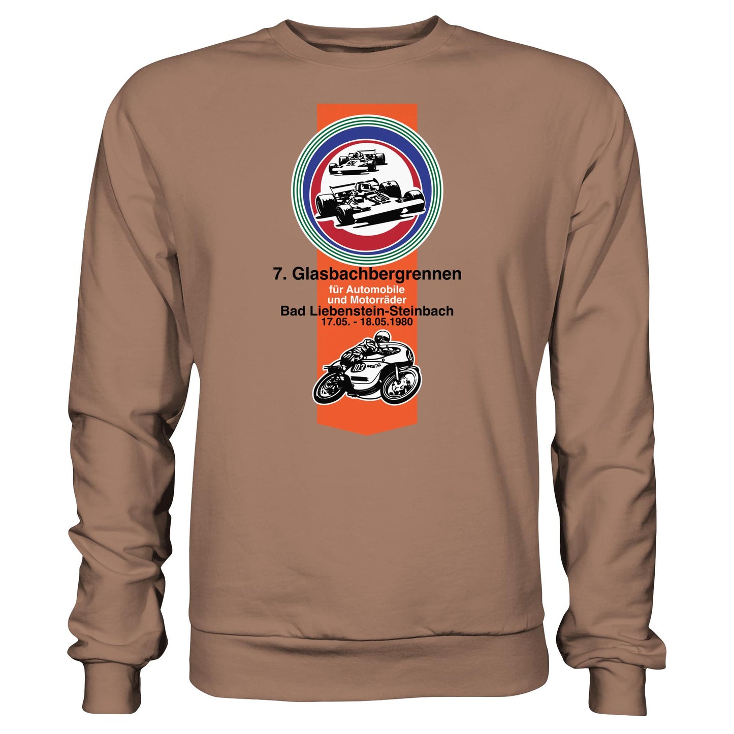 DDR Ostalgie Pullover Unisex • GLASBACHBERGRENNEN BAD LIEBENSTEIN (ORIGINAL WIMPEL)