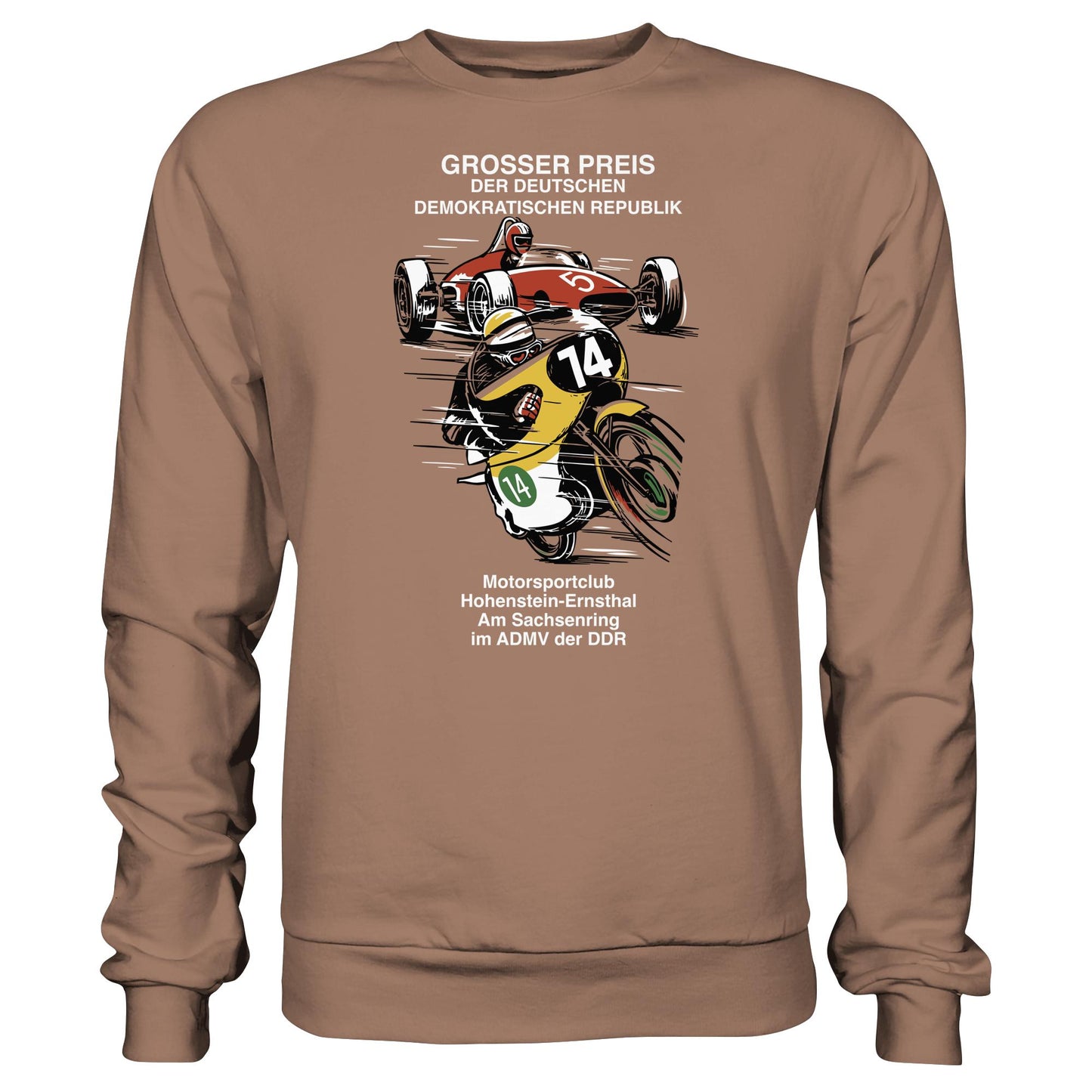 DDR Ostalgie Pullover Unisex • MOTORSPORT HOHENSTEIN-ERNSTHAL - GROSSER PREIS DER DDR