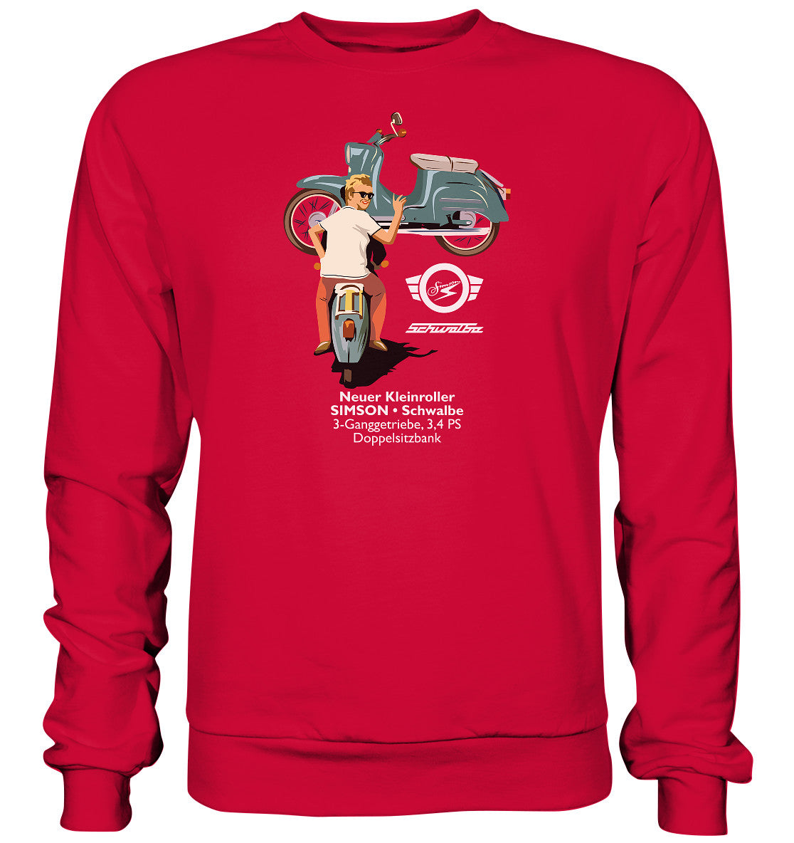 DDR Ostalgie Pullover Unisex • SIMSON SCHWALBE - ORIGINAL WERBUNG 1964 - PLAKAT