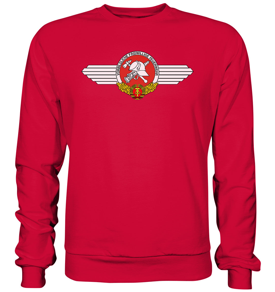 DDR Ostalgie Pullover Unisex • VORBILDLICHE FREIWILLIGE FEUERWEHR DER DDR