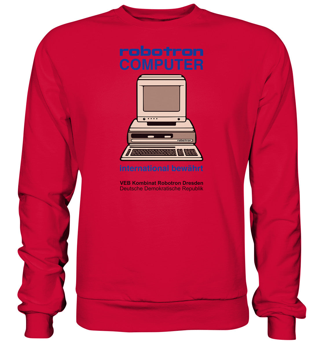DDR Ostalgie Pullover Unisex • ROBOTRON COMPUTER DRESDEN