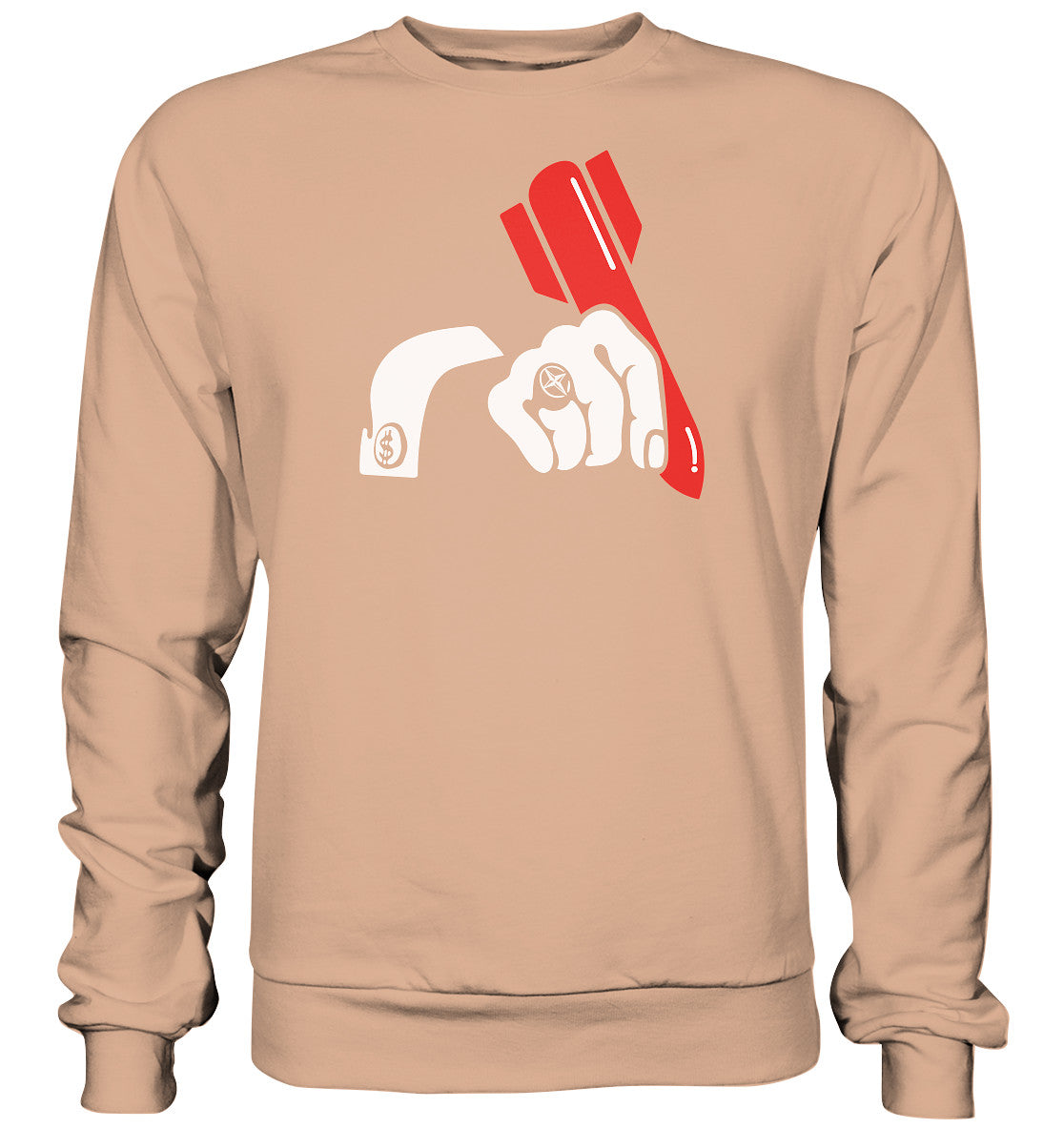 PULLOVER UNISEX • ANTI-NATO PERSHING FRIEDENSPLAKAT