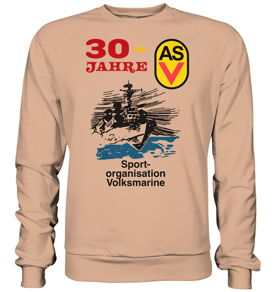DDR Ostalgie Pullover Unisex • ASV - SPORTORGANISATION VOLKSMARINE