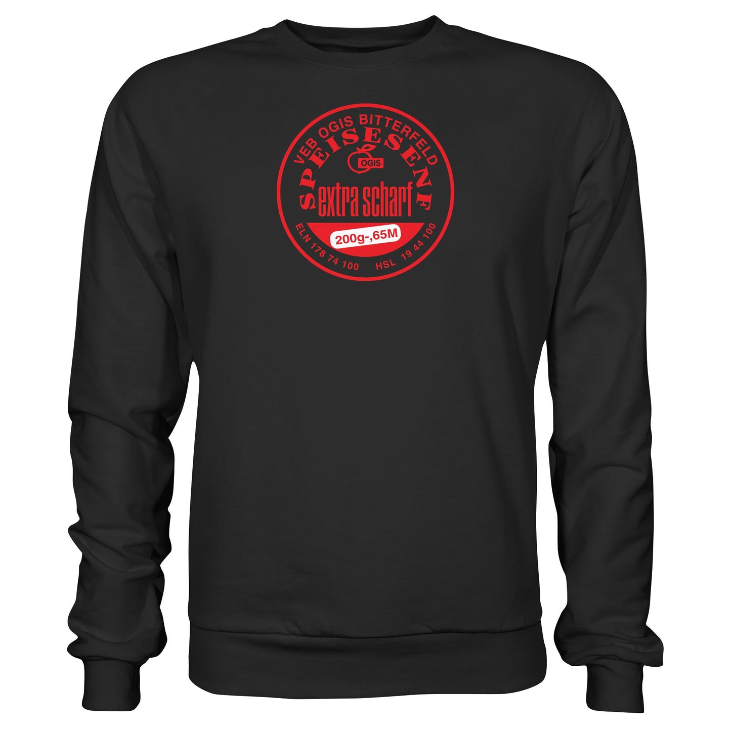 DDR Ostalgie Pullover Unisex • VEB OGIS BITTERFELD - SPEISESENF EXTRASCHARF