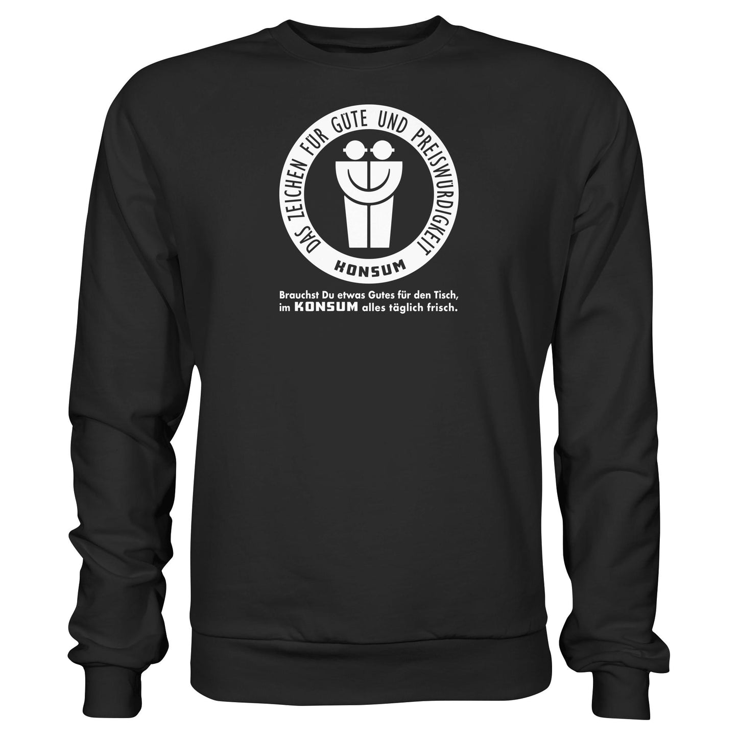 DDR Ostalgie Pullover Unisex • KONSUM - DAS ZEICHEN FÜR GÜTE UND PREISWÜRDIGKEIT