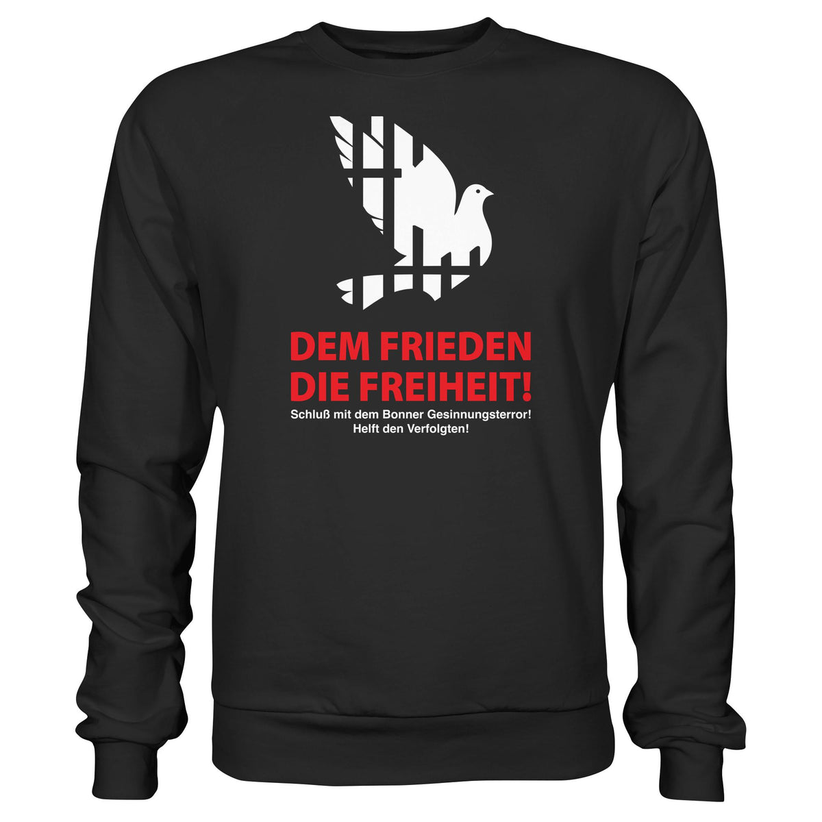 DDR Ostalgie Pullover Unisex • DEM FRIEDEN DIE FREIHEIT! (ORIGINAL-PLAKAT)