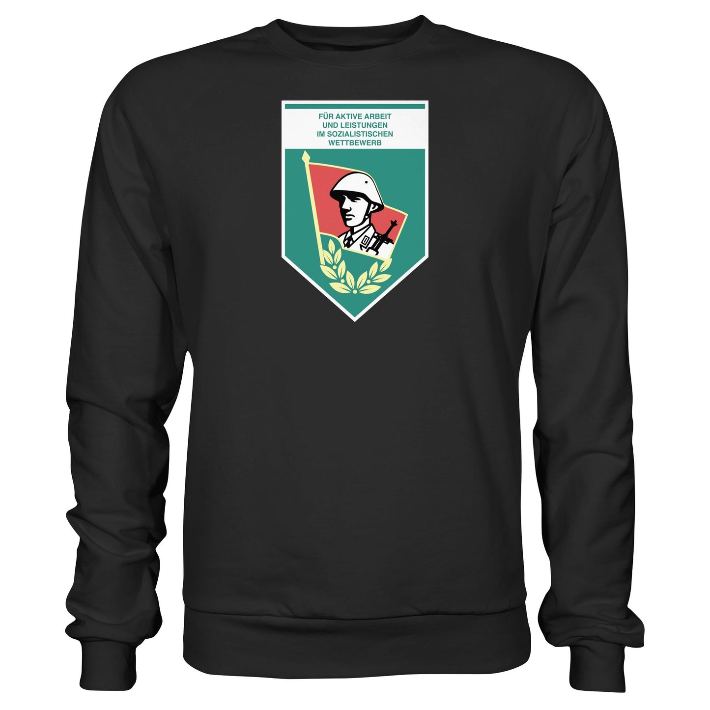 DDR Ostalgie Pullover Unisex • FÜR AKTIVE LEISTUNG UND ARBEIT (ORIGINAL WIMPEL)