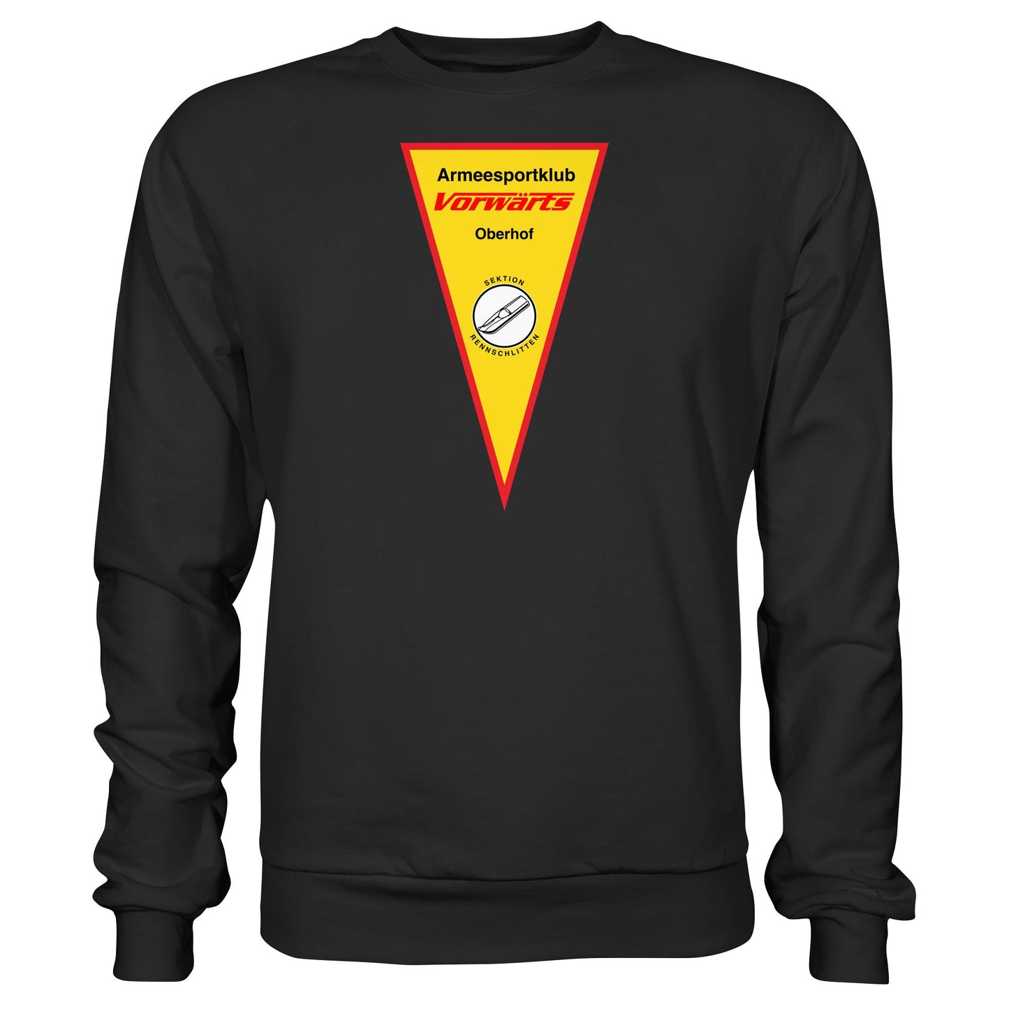 DDR Ostalgie Pullover Unisex • ARMEESPORTKLUB VORWÄRTS OBERHOF - RENNSCHLITTEN