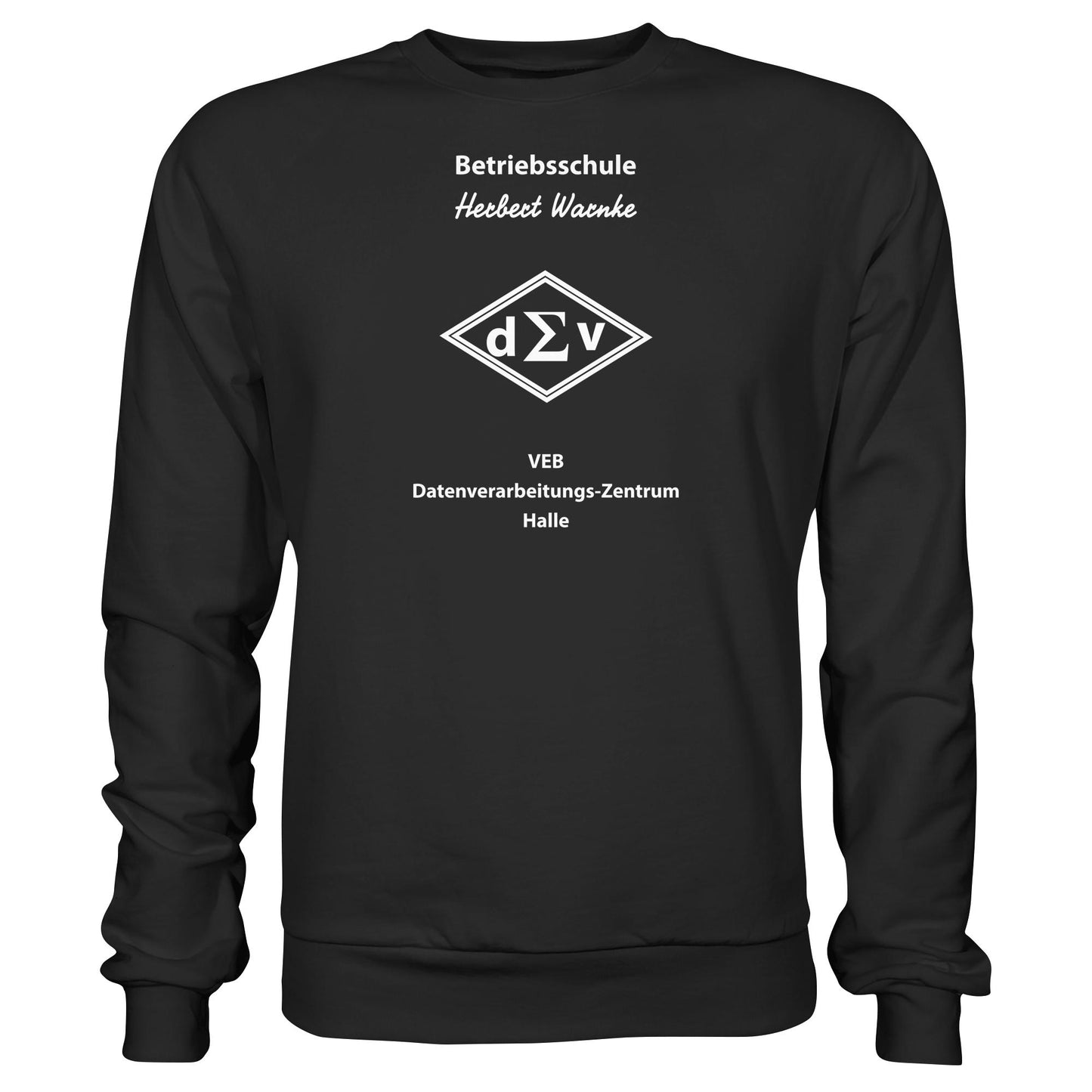 DDR Ostalgie Pullover Unisex • BETRIEBSSCHULE VEB DATENBERARBEITUNG HALLE