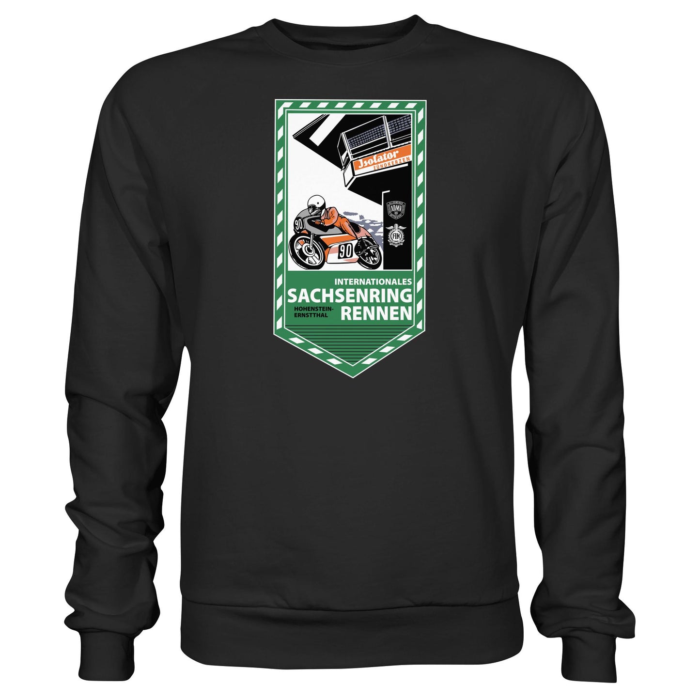 DDR Ostalgie Pullover Unisex • SACHSENRING-RENNEN ZWICKAU 1990 (ORIGINAL-WIMPEL)