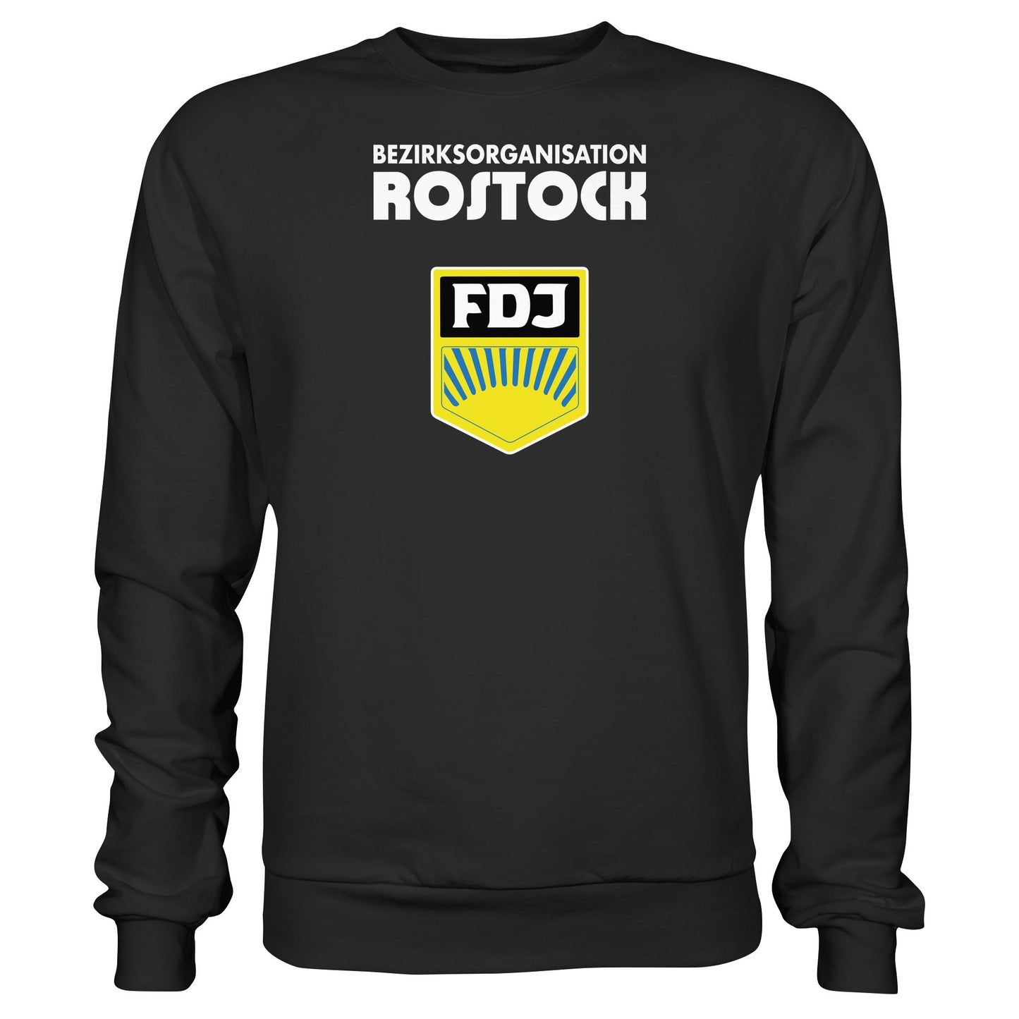 DDR Ostalgie Pullover Unisex • BEZIRKSORGANISATION ROSTOCK (ORIGINAL-WIMPEL)