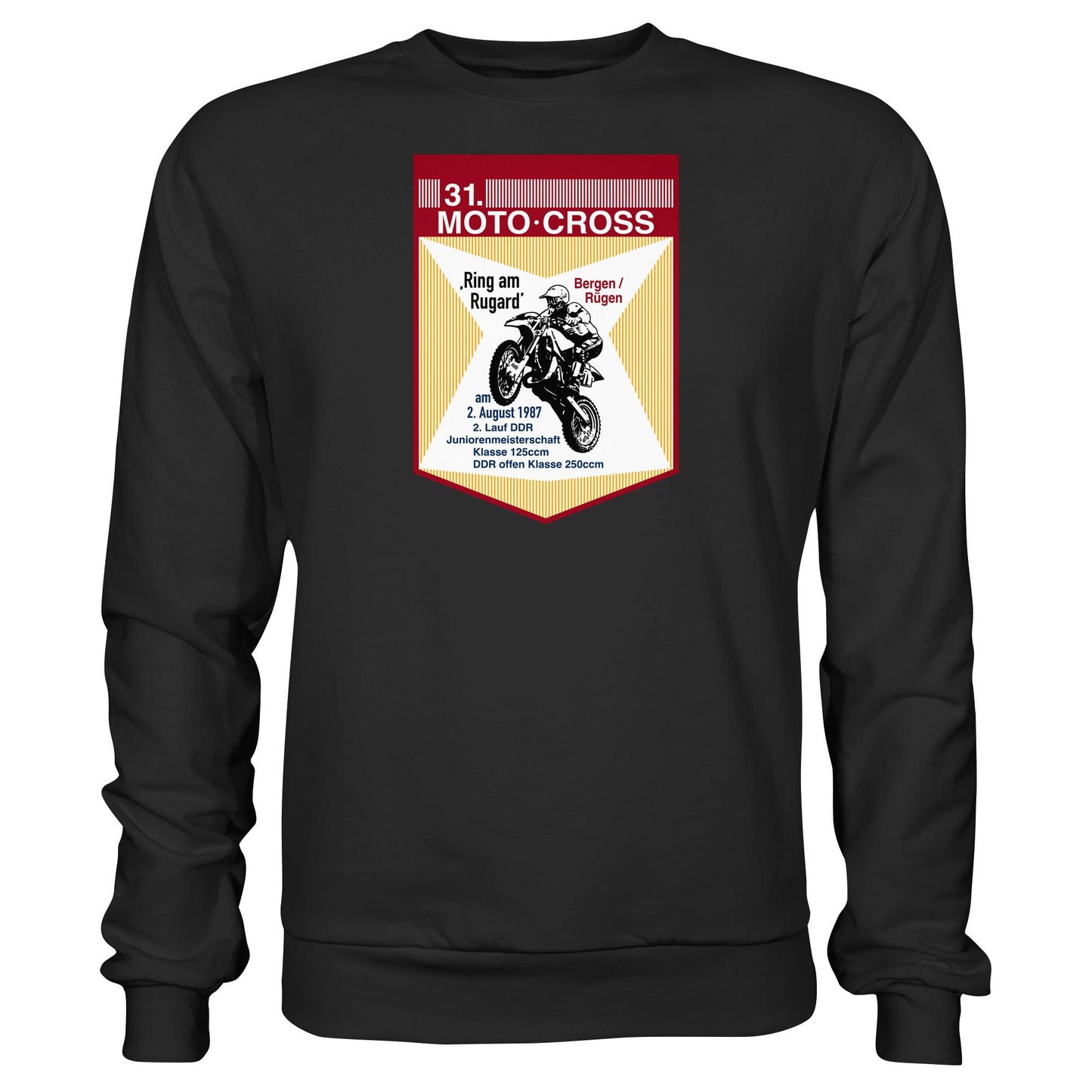 DDR Ostalgie Pullover Unisex • 31. MOTO-CROSS DDR-MEISTERSCHAFT - 1987 BERGEN RÜGEN