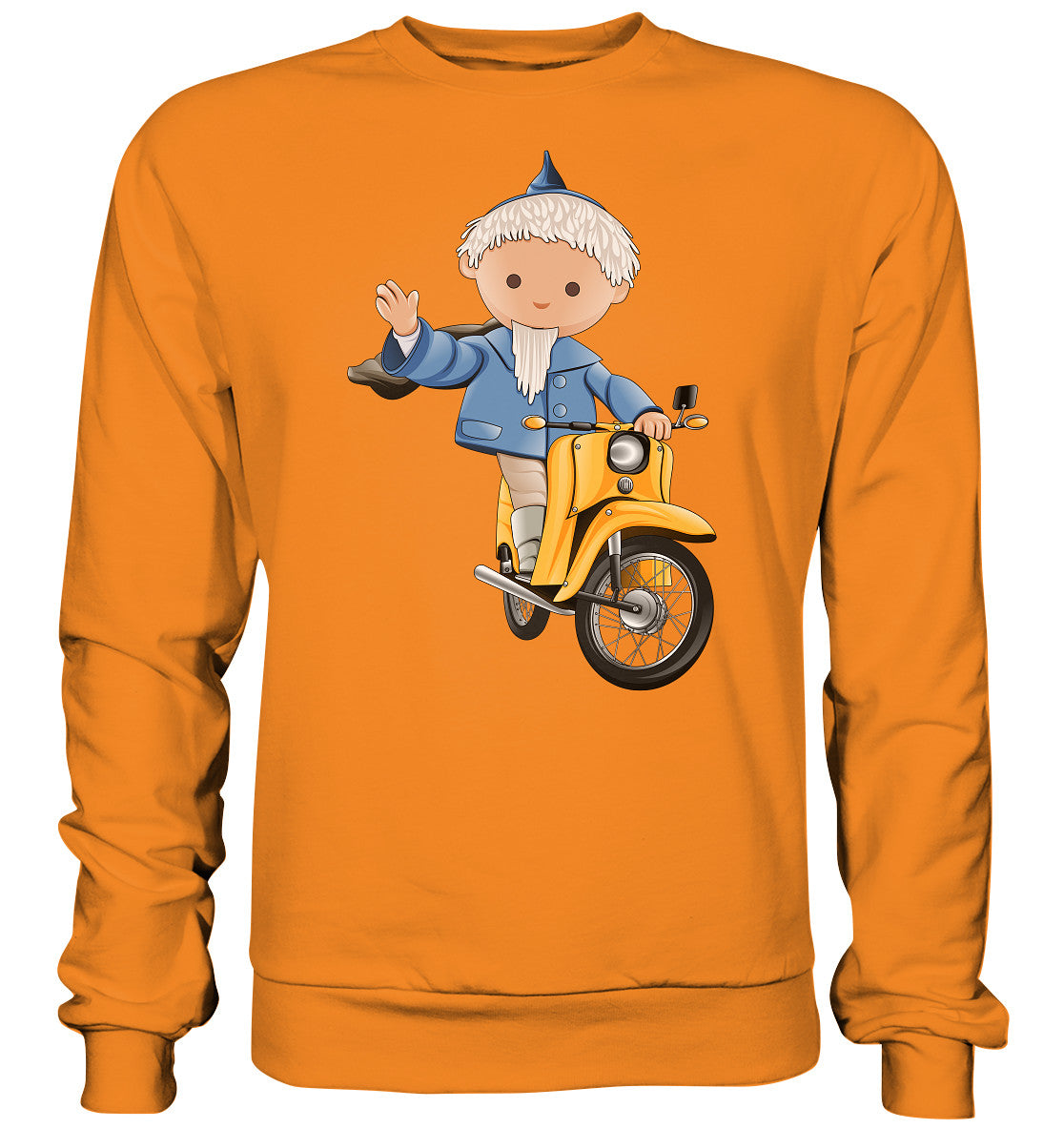 DDR Ostalgie Pullover Unisex • UNSER SANDMÄNNCHEN - AUF DER SCHWALBE - BLAU (PU-137, 1973)