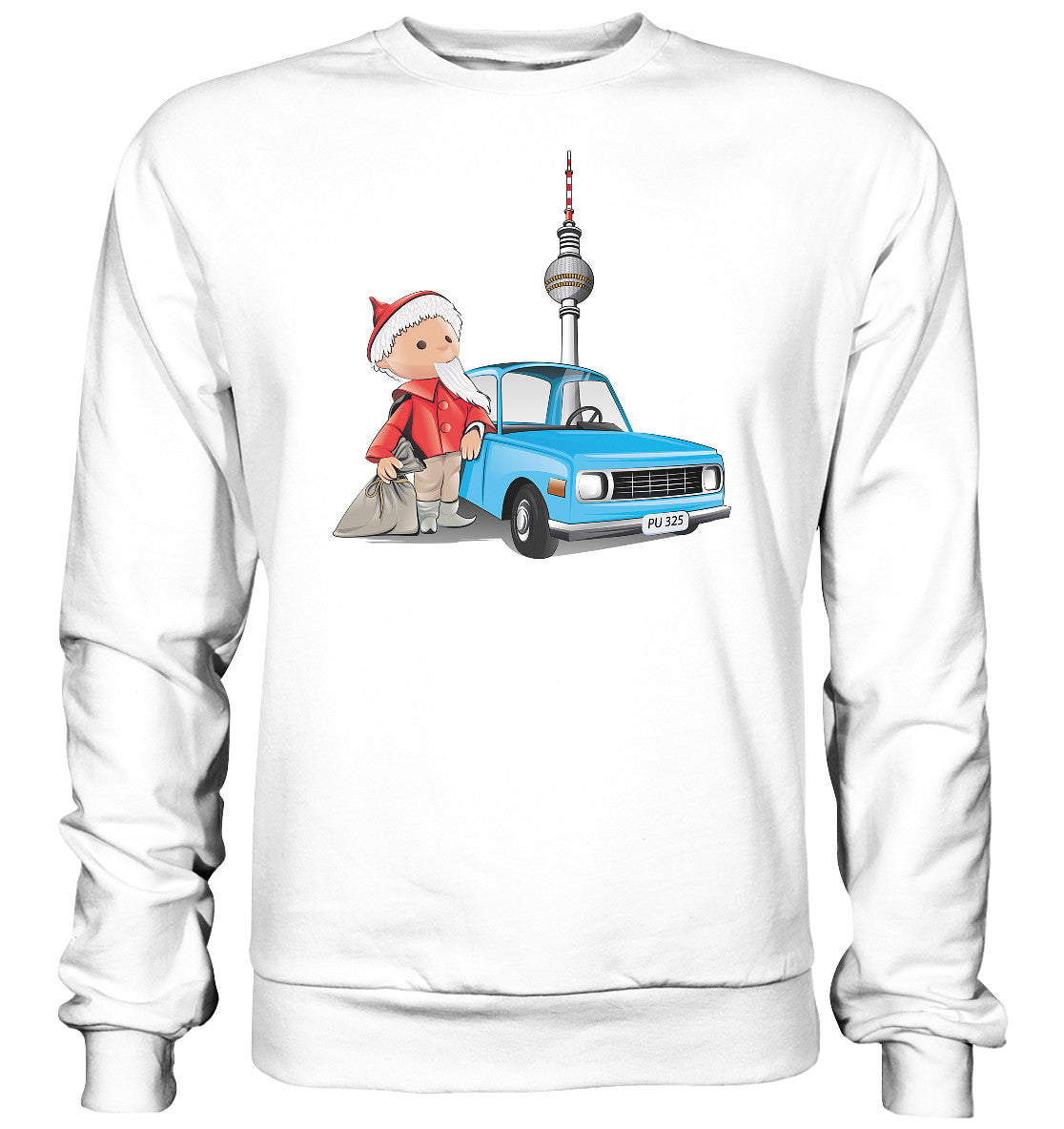 DDR Ostalgie Pullover Unisex • UNSER SANDMÄNNCHEN - MIT WARTBURG IN BERLIN (PU-325)
