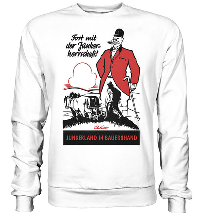 DDR Ostalgie Pullover Unisex • FORT MIT DER JUNKERHERRSCHAFT! - ORIGINALPLAKAT