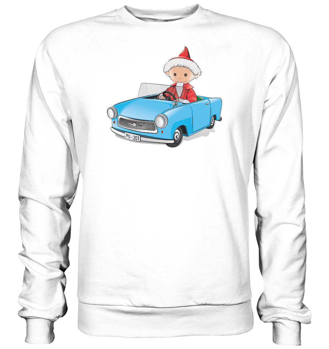 DDR Ostalgie Pullover Unisex • UNSER SANDMÄNNCHEN - TRABI-CRUISER (PU-201)