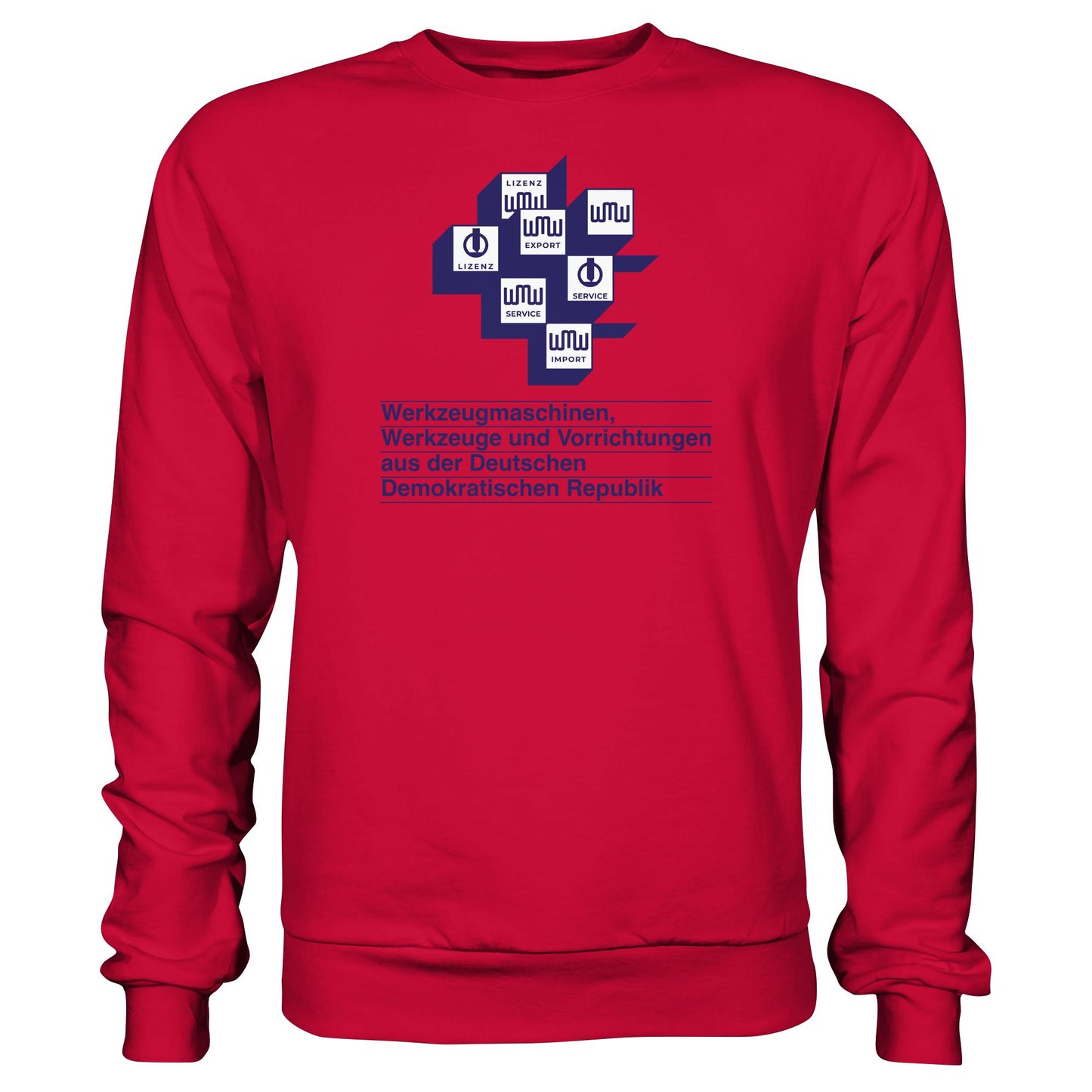 DDR Ostalgie Pullover Unisex • WMW WERKZEUGMASCHINEN DER DDR