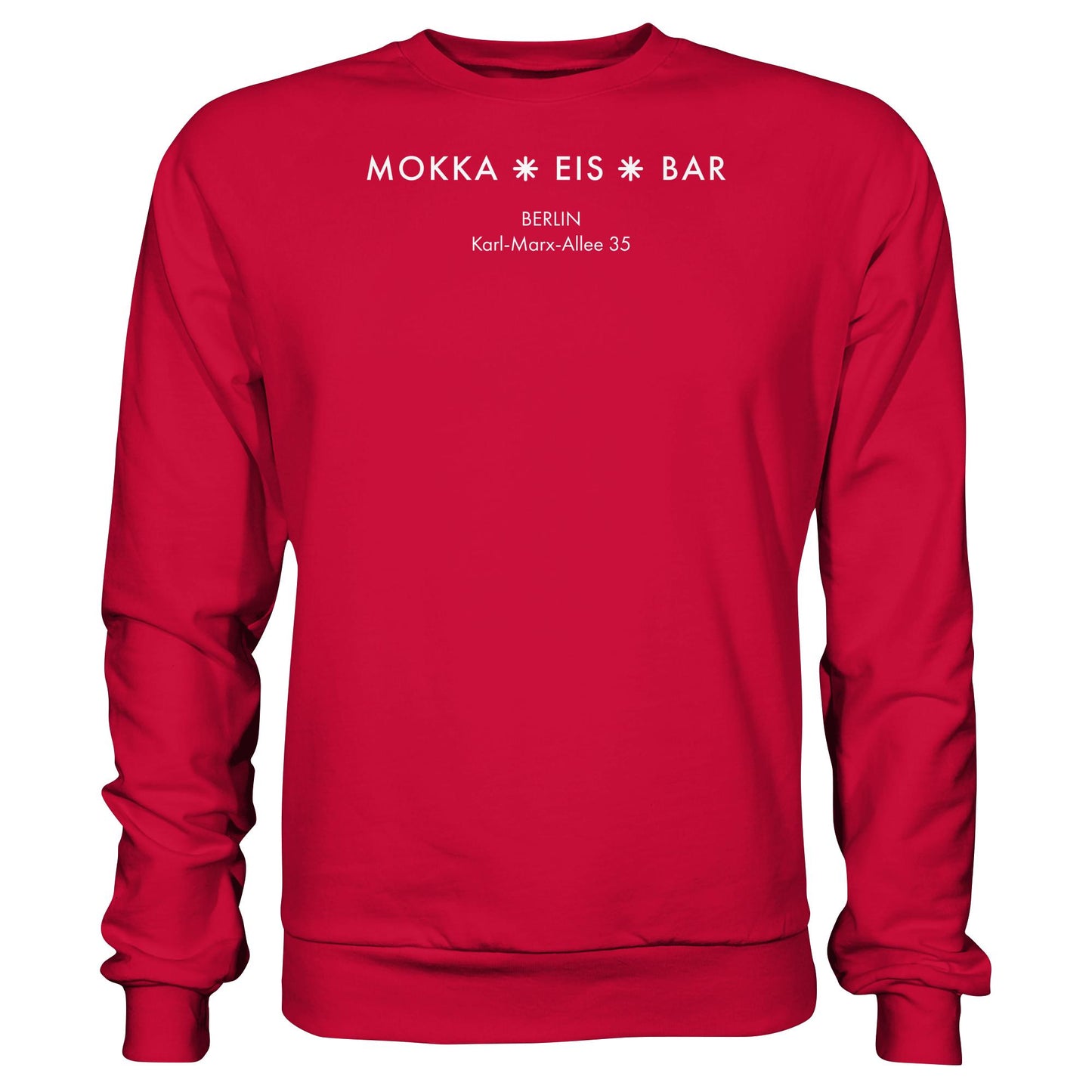 DDR Ostalgie Pullover Unisex • MOKKA EIS BAR BERLIN (ORIGINAL SEITENLOGO)
