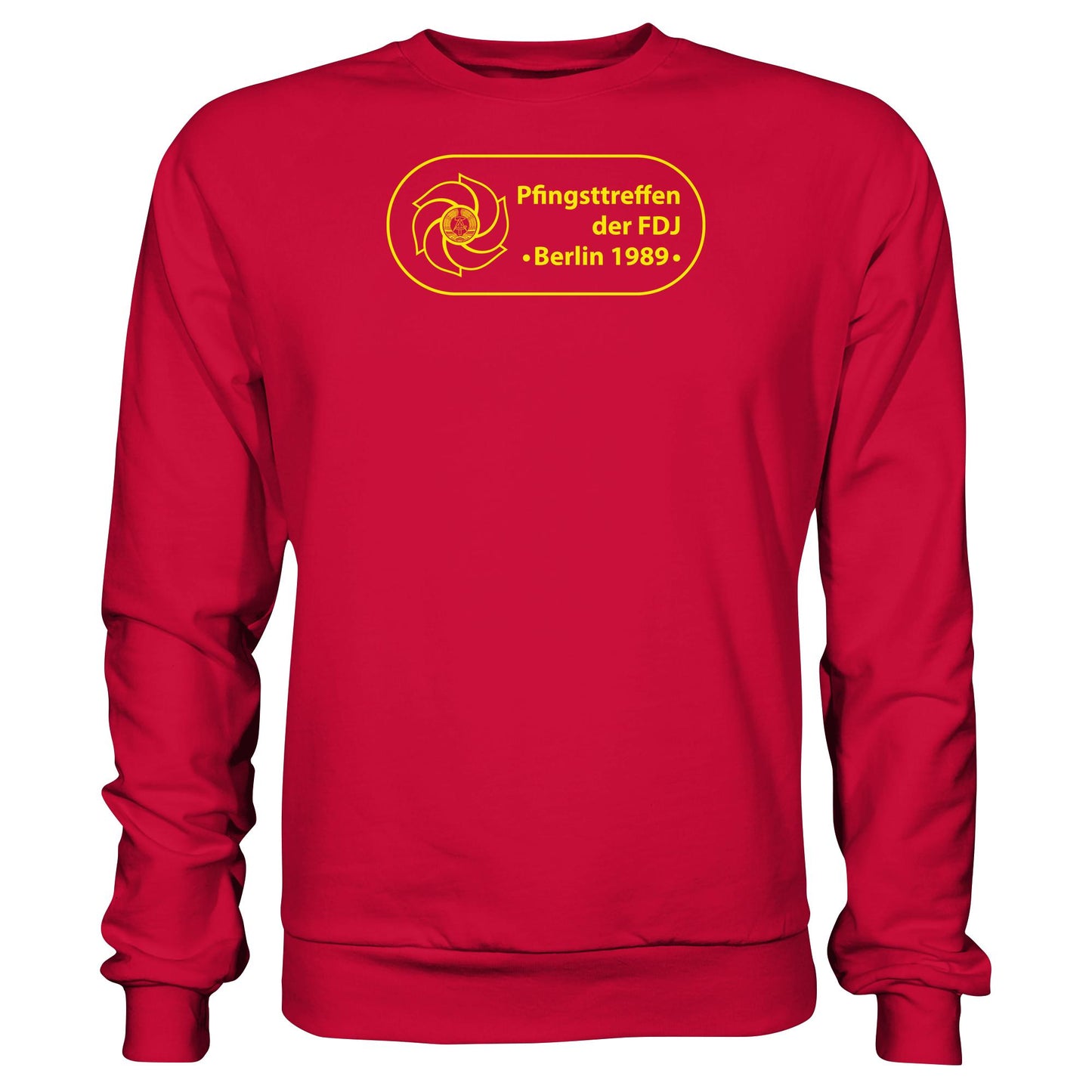 DDR Ostalgie Pullover Unisex • PFINGSTTREFFEN DER FDJ, BERLIN 1989