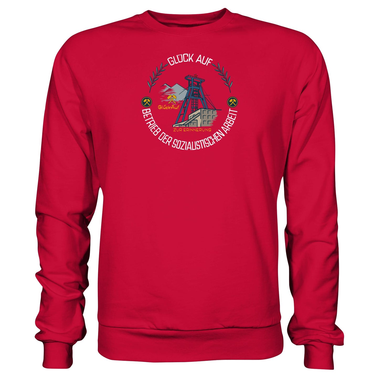 DDR Ostalgie Pullover Unisex • WISMUT - GLÜCK AUF
