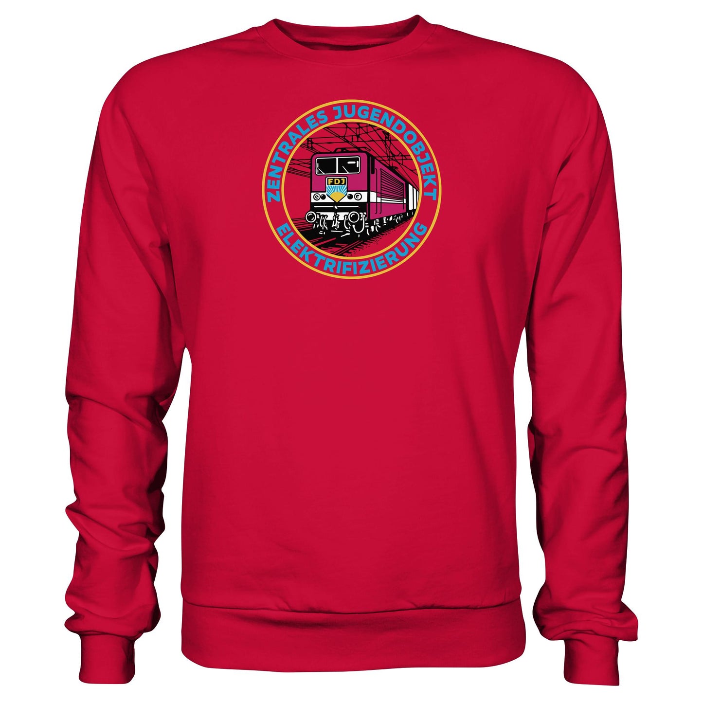 DDR Ostalgie Pullover Unisex • DR - FDJ ZENTRALES JUGENDOBJEKT ELEKTRIFIZIERUNG