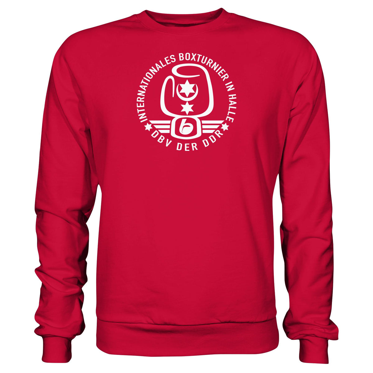 DDR Ostalgie Pullover Unisex • INTERNATIONALES BOXTURNIER HALLE - DBV DER DDR