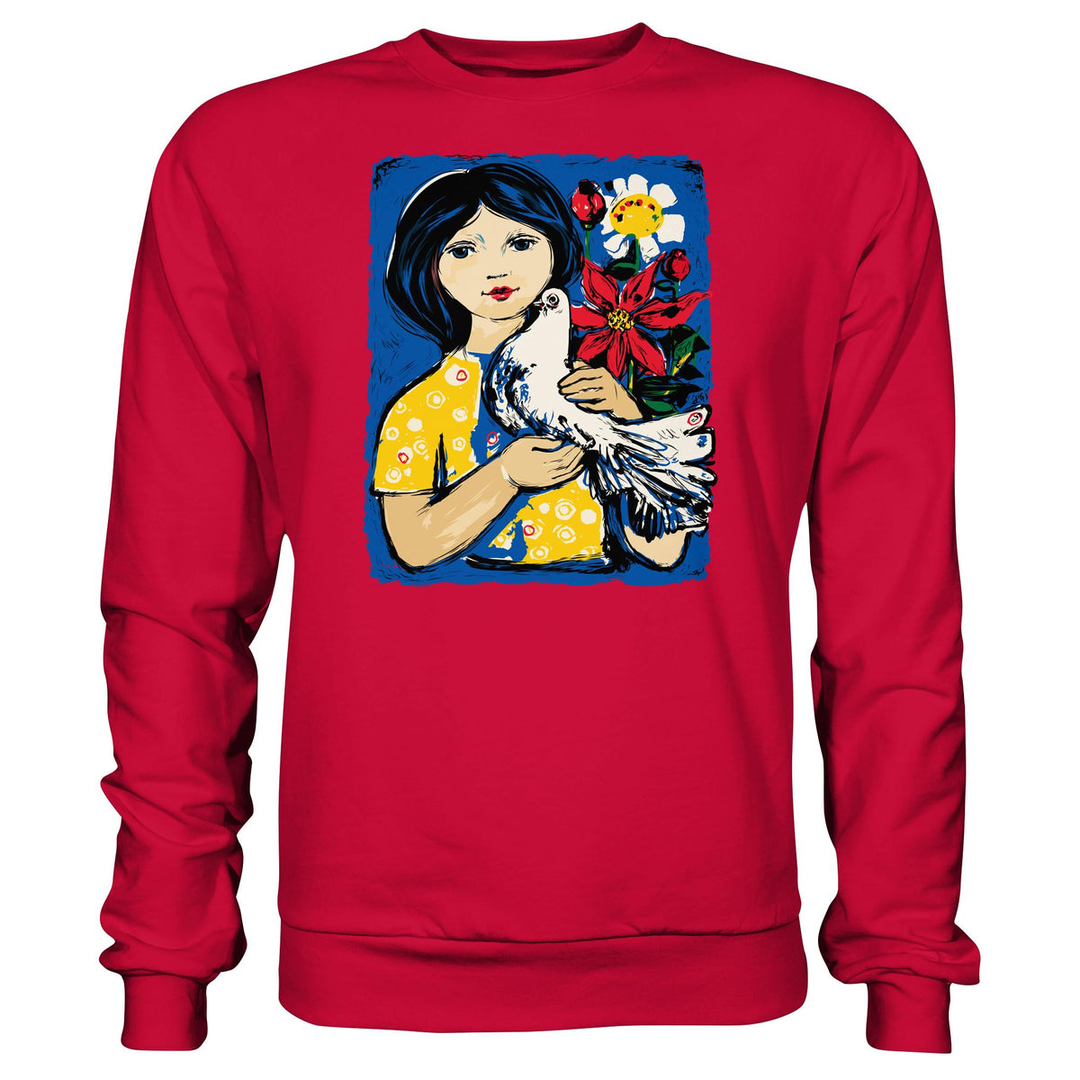 DDR Ostalgie Pullover Unisex • WALTER WOMACKA - MÄDCHEN MIT FRIEDENSTAUBE