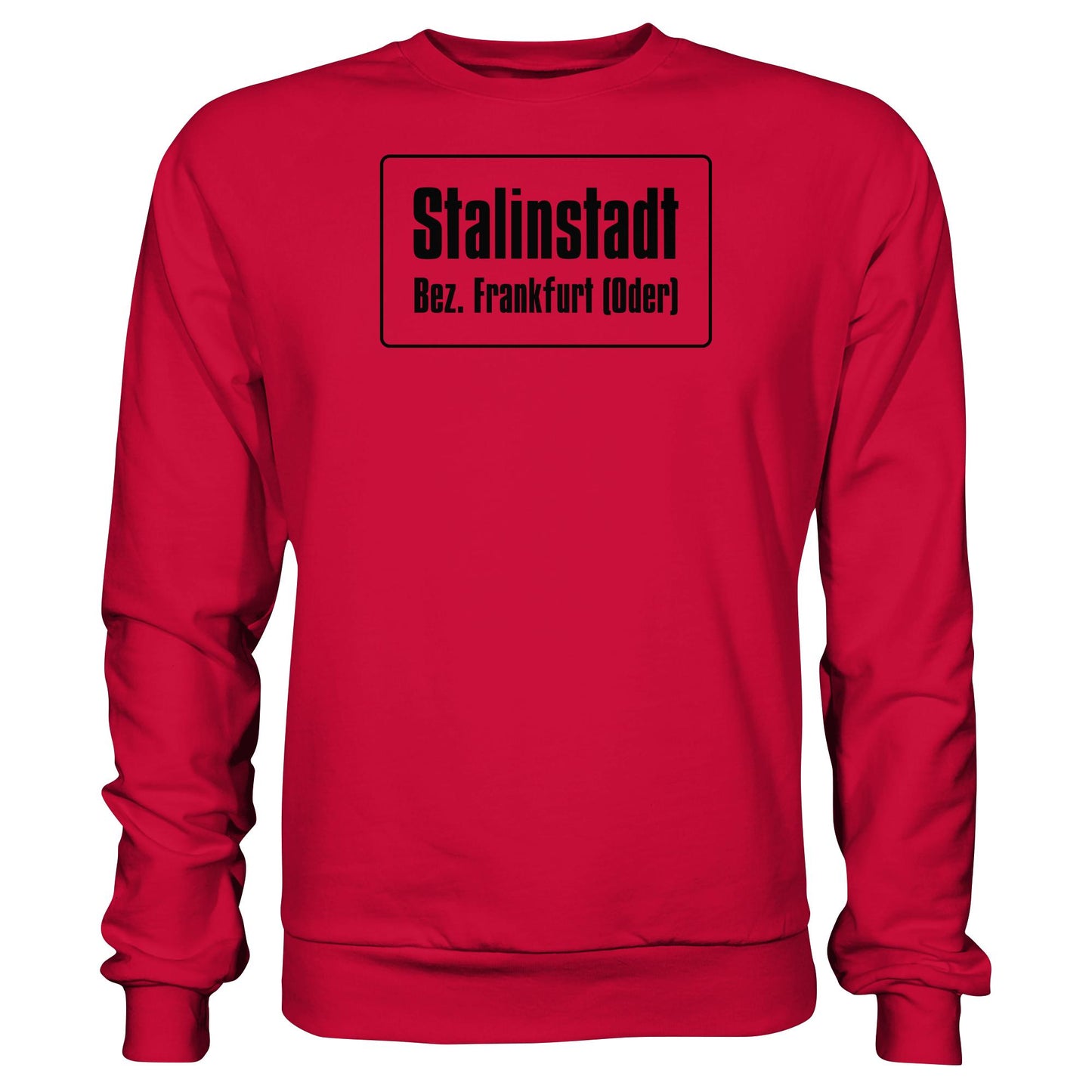 DDR Ostalgie Pullover Unisex • STALINSTADT - EISENHÜTTENKOMBINAT OST EKO (ORIGINAL-SCHILD)