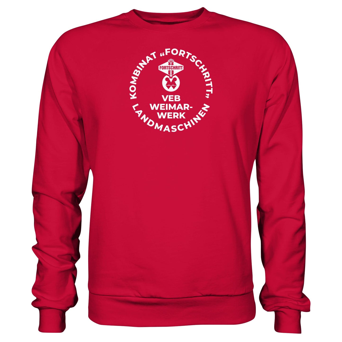 DDR Ostalgie Pullover Unisex • VEB KOMBINAT FORTSCHRITT WEIMAR LANDMASCHINEN