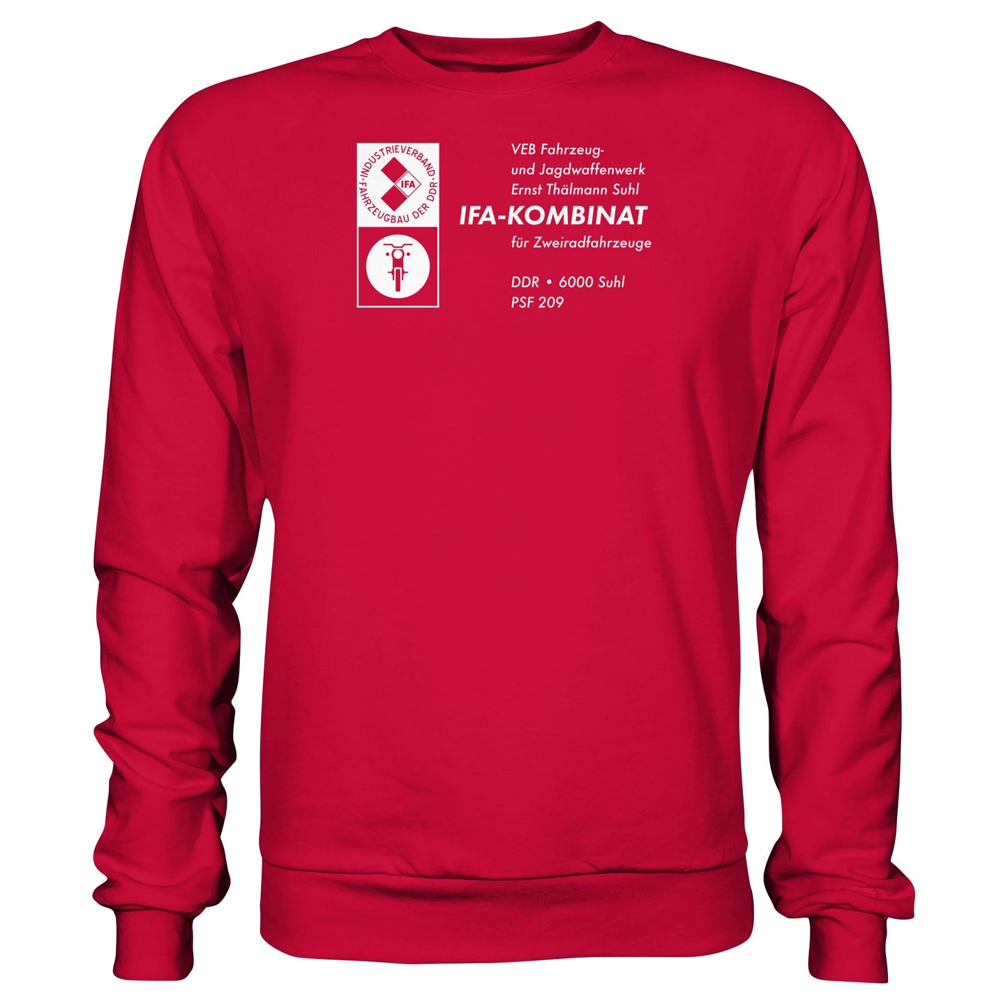 DDR Ostalgie Pullover Unisex • VEB FAHRZEUG- UND JAGDWAFFENWERK ERNST THÄLMANN SUHL