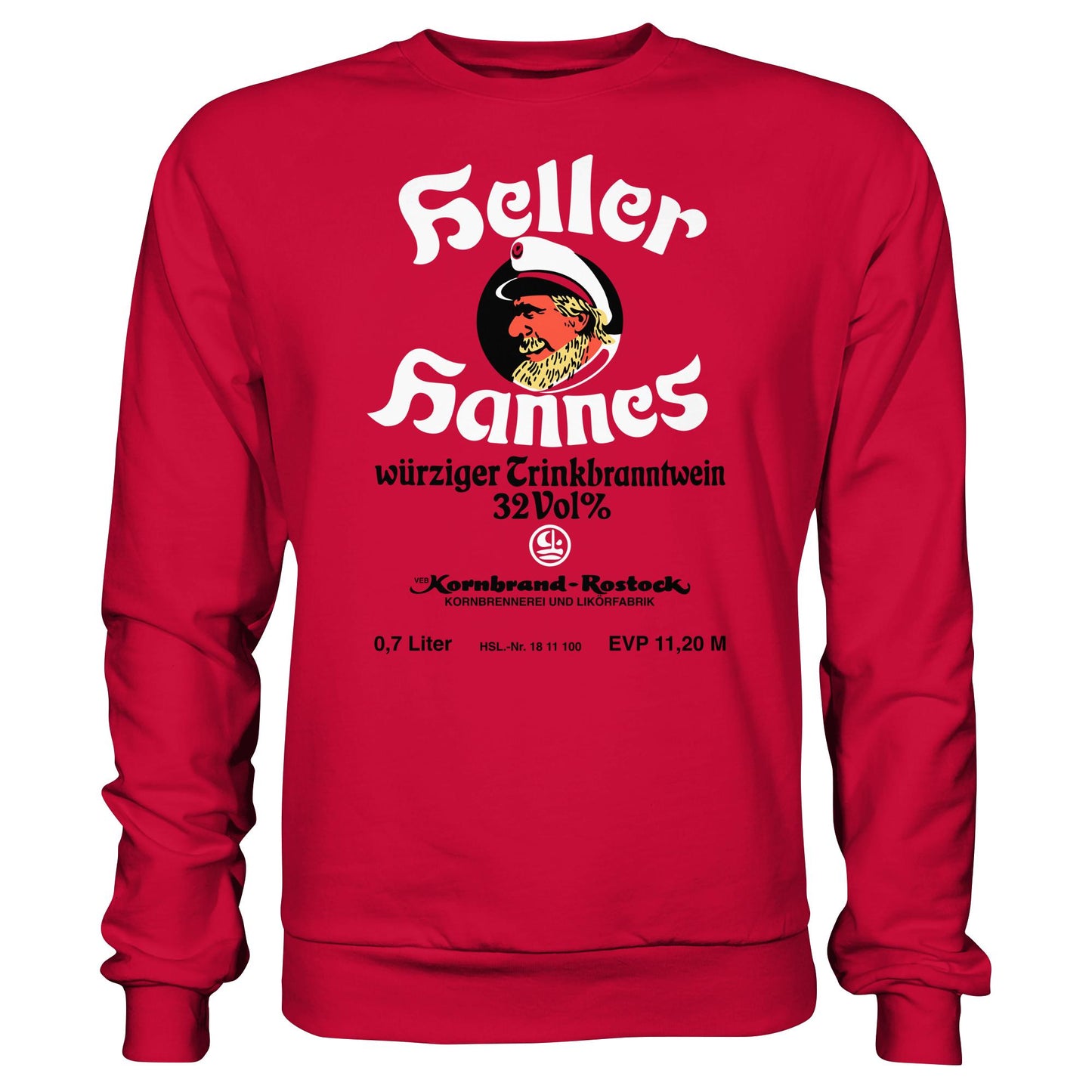 DDR Ostalgie Pullover Unisex • HELLER HANNES - TRINKBRANNTWEIN - VEB KORNBRANDT ROSTOCK
