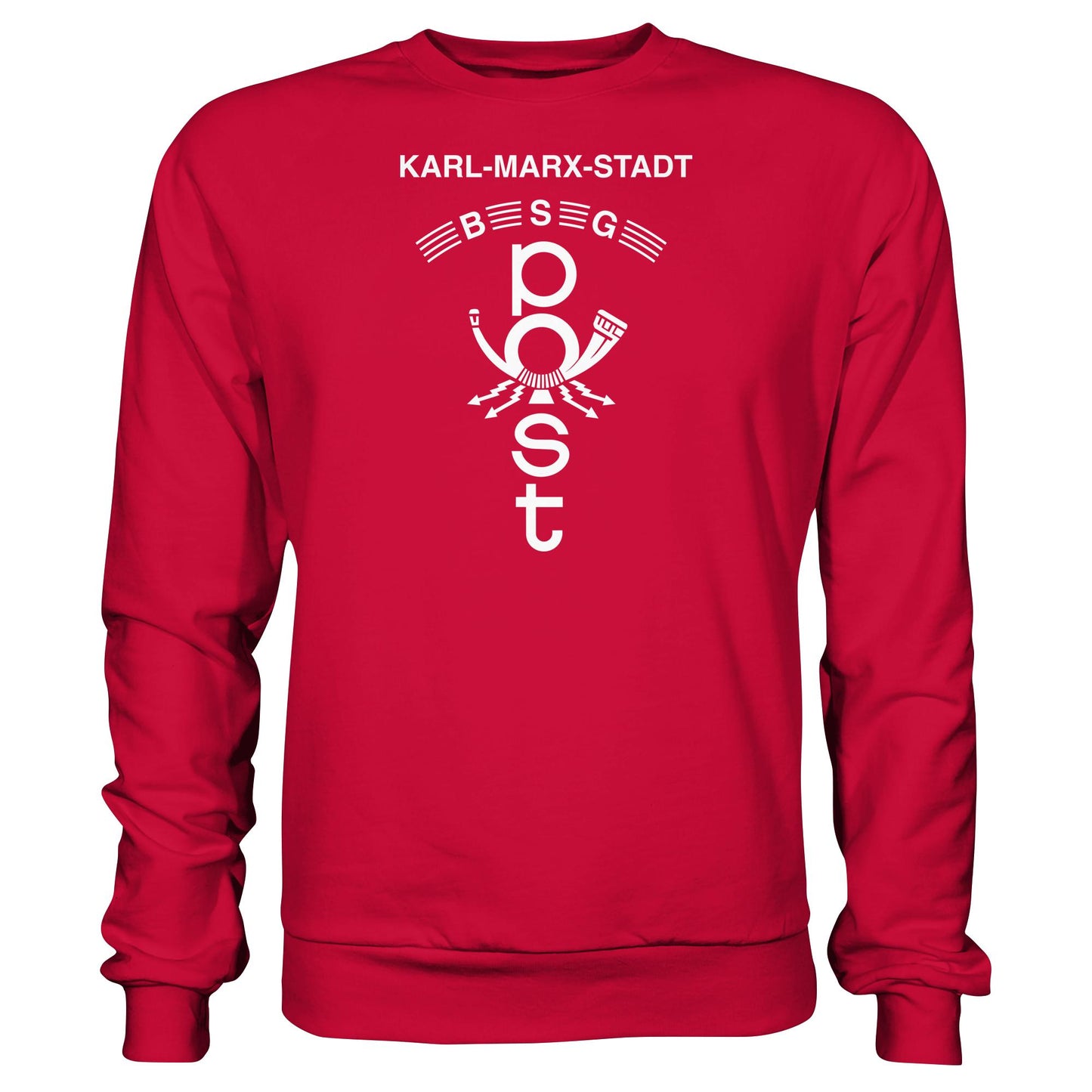 DDR Ostalgie Pullover Unisex • BSG POST KARL-MARX-STADT (ORIGINAL WIMPEL)