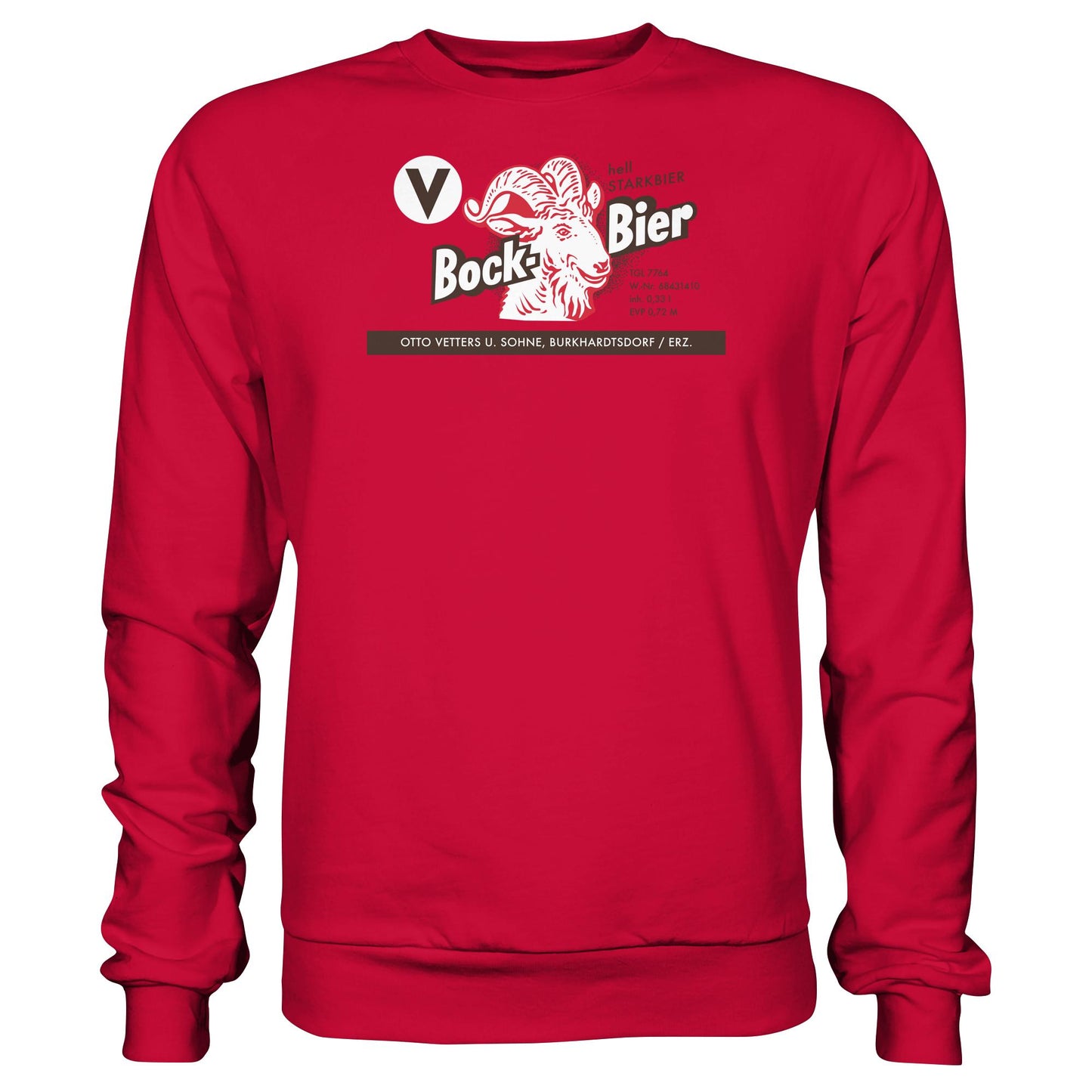 DDR Ostalgie Pullover Unisex • BOCKBIER - OTTO VETTERS ERZGEBIRGE