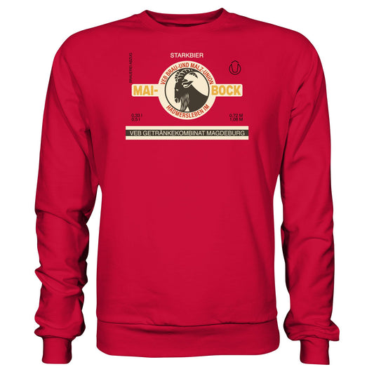 DDR Ostalgie Pullover Unisex • VEB GETRÄNKEKOMBINAT MAGDEBURG - MAIBOCK, VEB BRAU- UND MALZUNION HADMERSLEBEN
