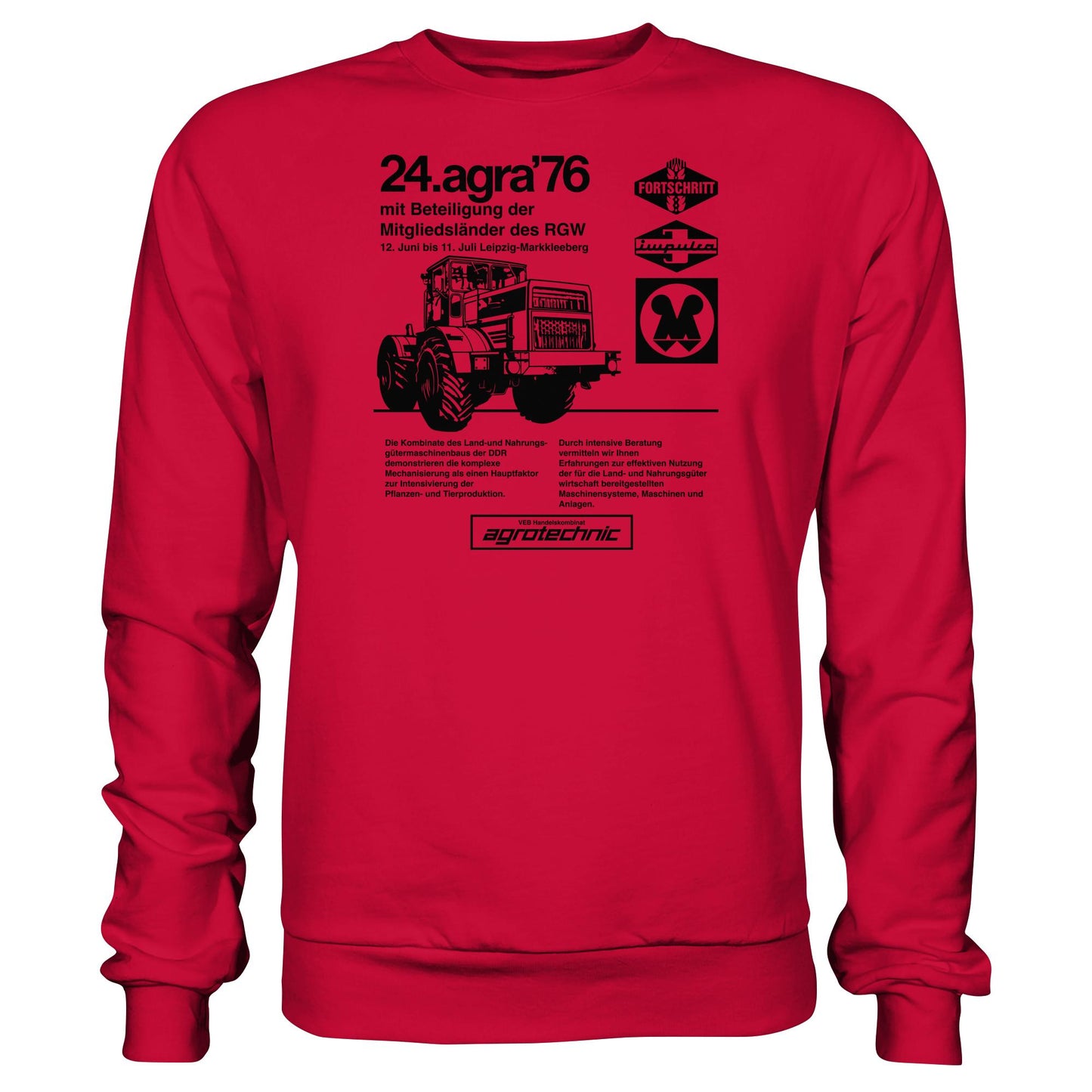 DDR Ostalgie Pullover Unisex • AGRA 1976, LEIPZIG-MARKKLEEBERG