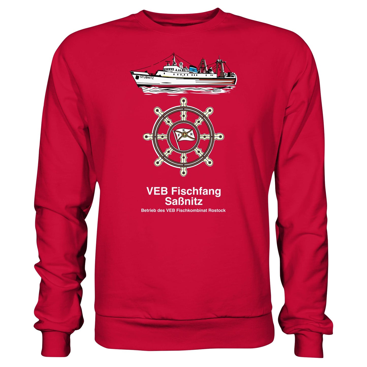 DDR Ostalgie Pullover Unisex • VEB FISCHFANG SASSNITZ