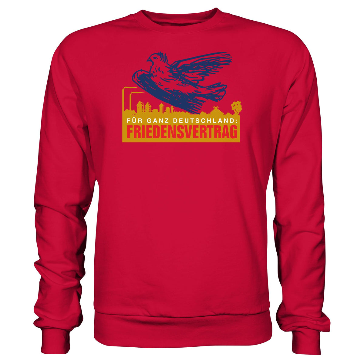 DDR Ostalgie Pullover Unisex • FRIEDENSVERTRAG FÜR GANZ DEUTSCHLAND (ORIGINAL-PIN)