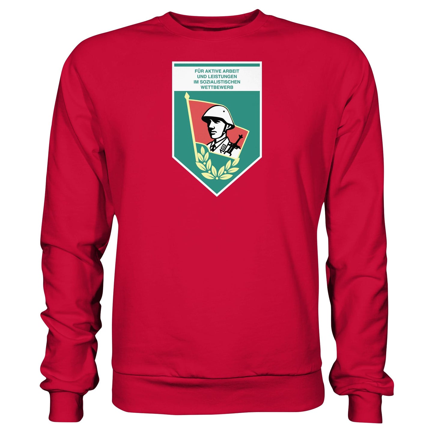DDR Ostalgie Pullover Unisex • FÜR AKTIVE LEISTUNG UND ARBEIT (ORIGINAL WIMPEL)