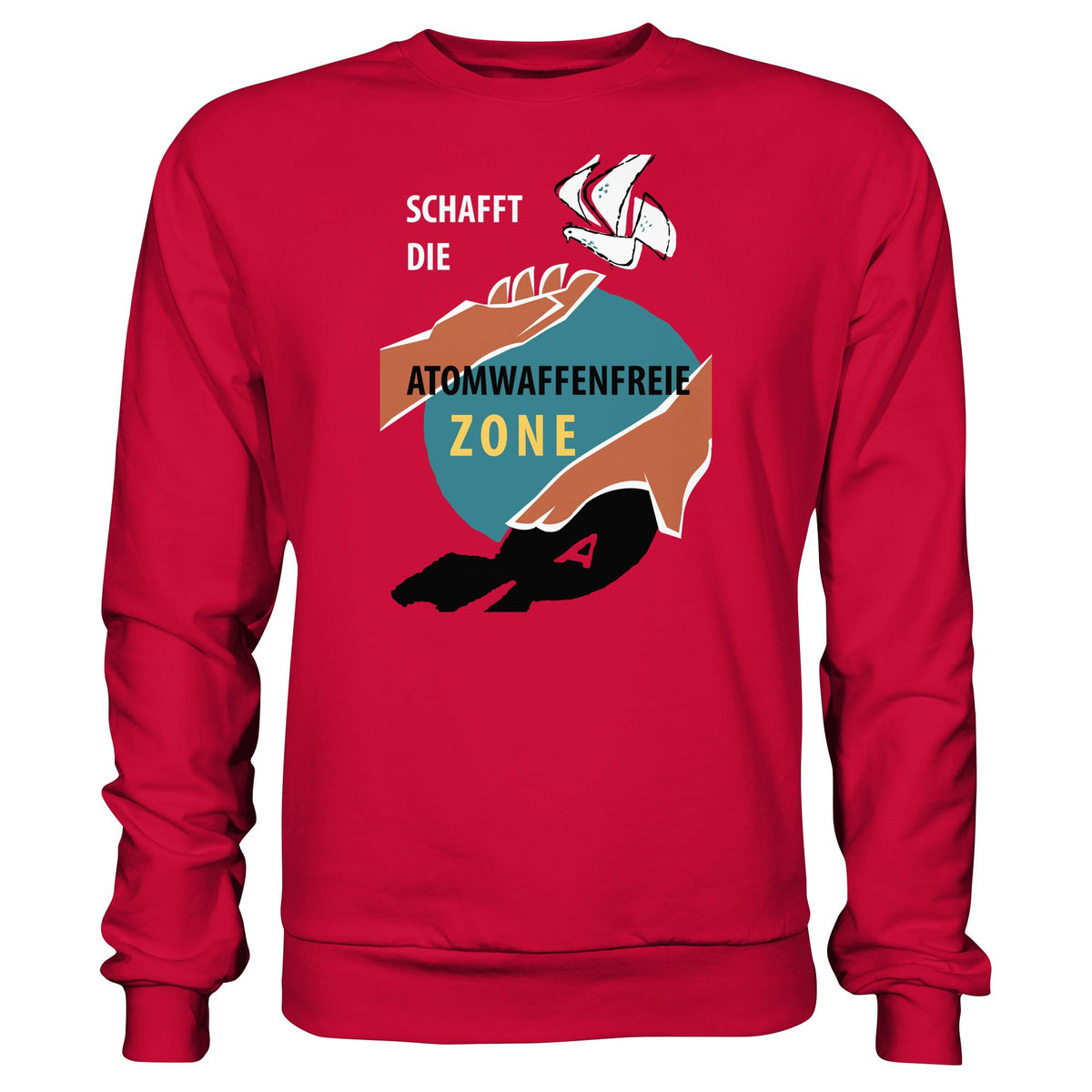 DDR Ostalgie Pullover Unisex • SCHAFFT DIE ATOMWAFFENFREIE ZONE (ORIGINAL-PLAKAT)